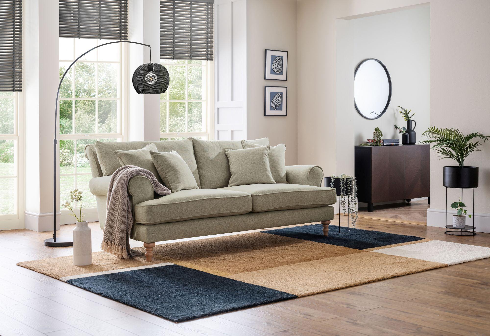 Arlan Noble Fabric 2.5 Seater Sofa