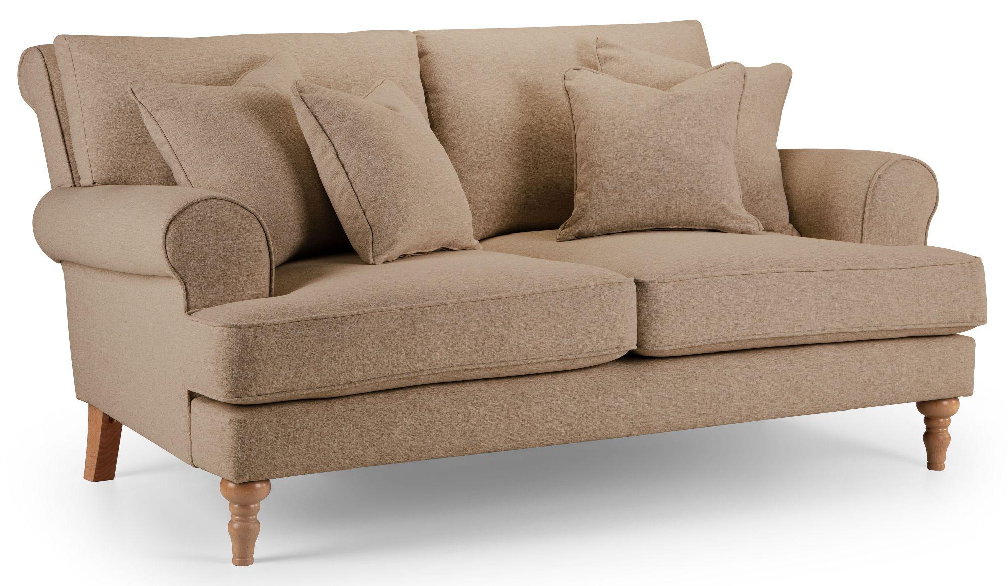 Arlan Sepia Fabric 2 Seater Sofa