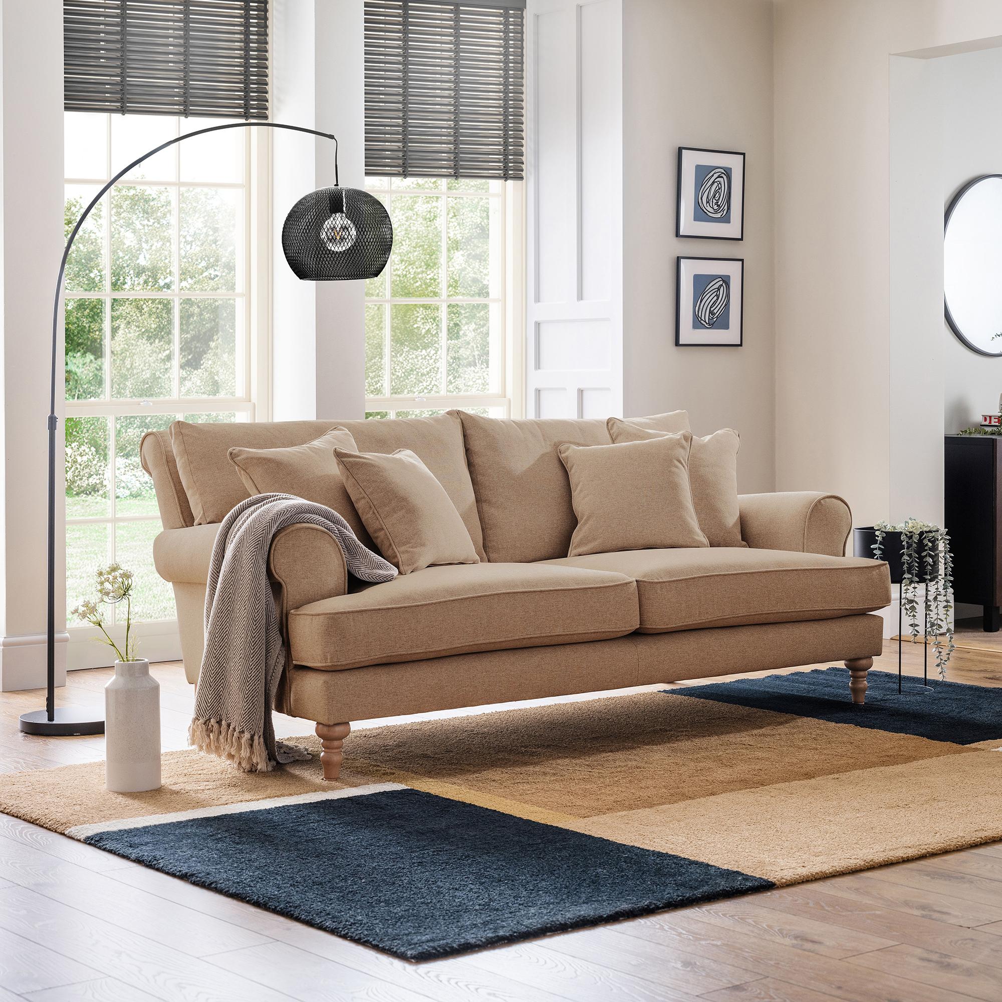 Arlan Sepia Fabric 2.5 Seater Sofa