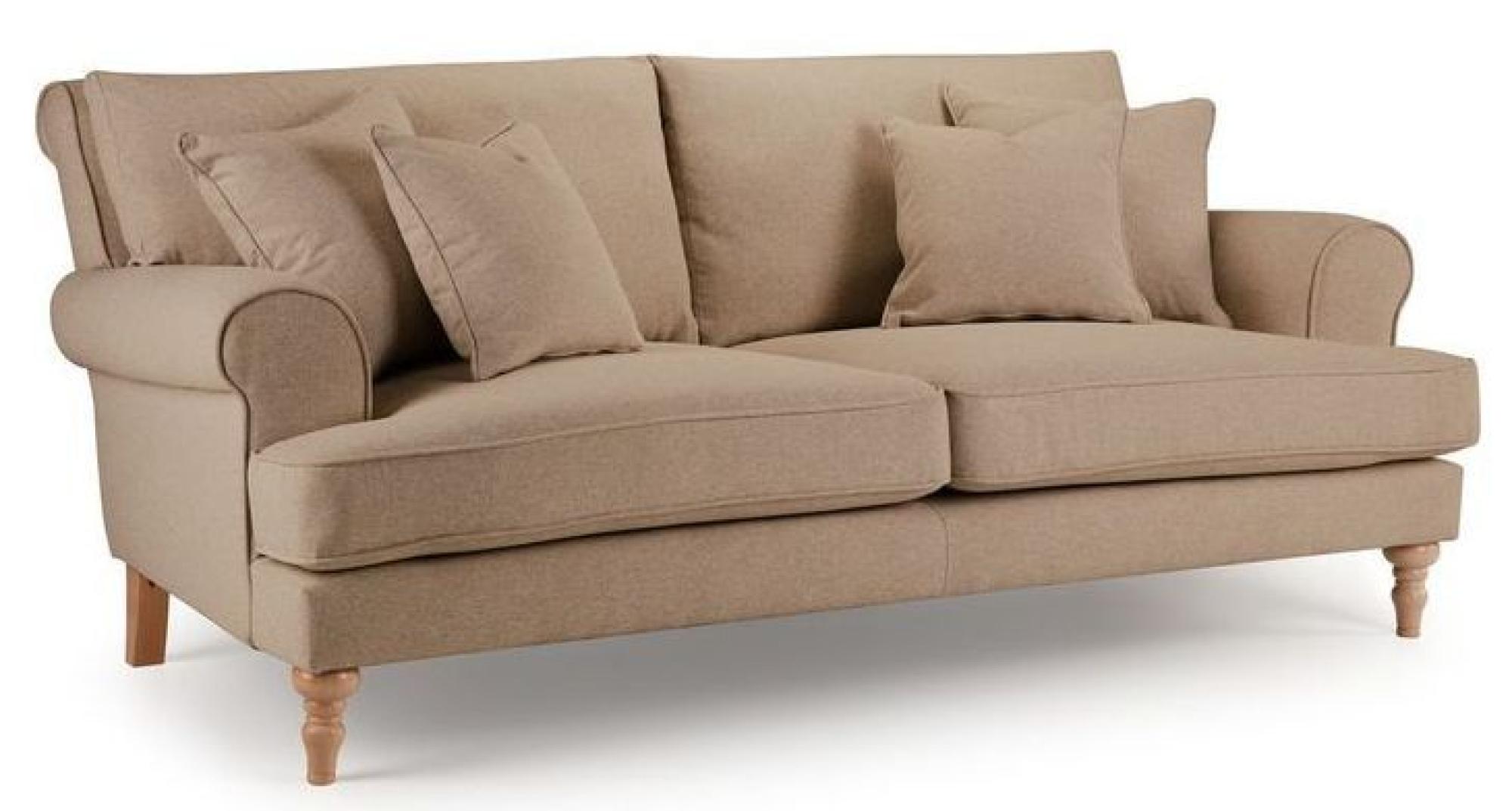Arlan Sepia Fabric 3 Seater Sofa