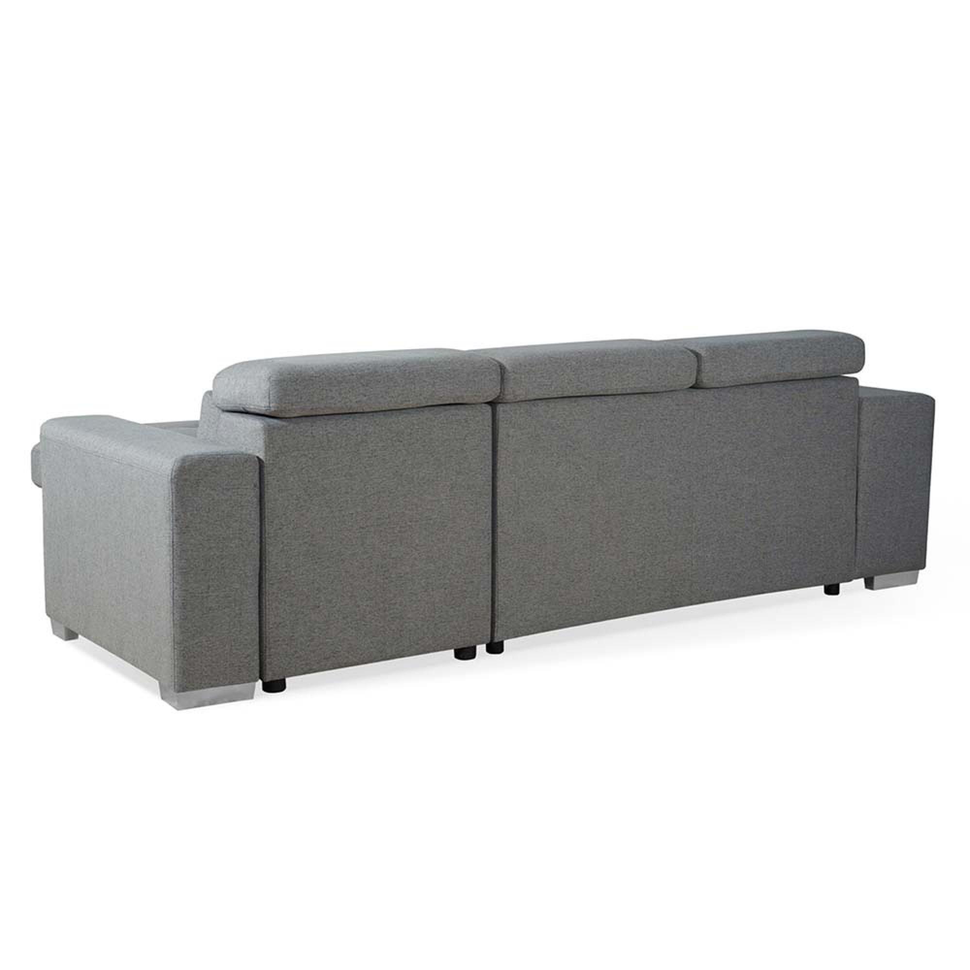 Artemis Universal Corner Sofa Bed - Grey Fabric - Pull Out