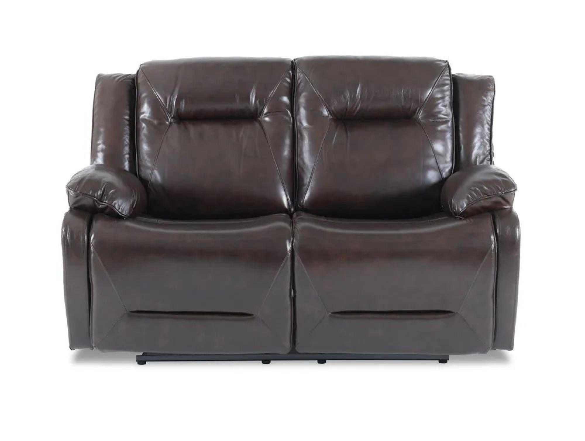 Athena Recliner Sofa - 2 Seater - Dark Brown Leather