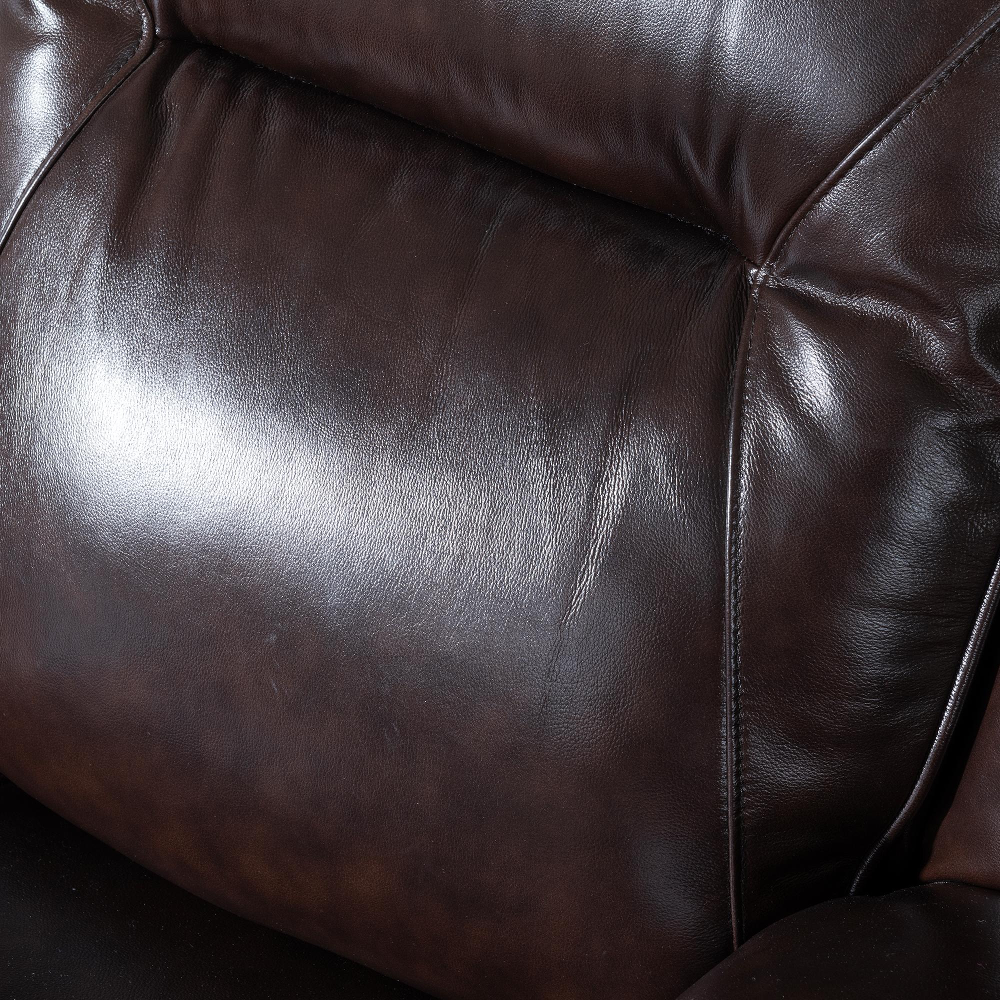 Athena Recliner Armchair - Dark Brown Leather