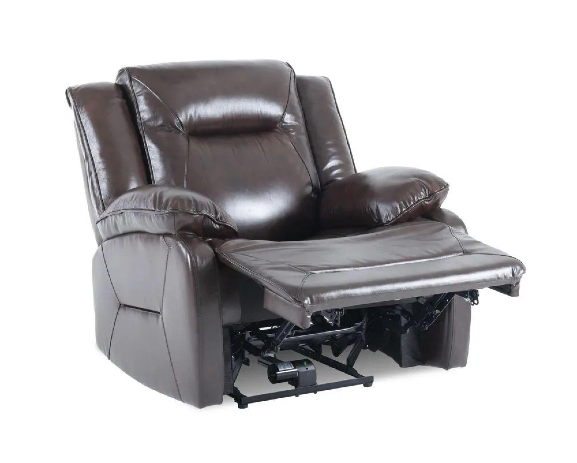 Athena Recliner Armchair - Dark Brown Leather