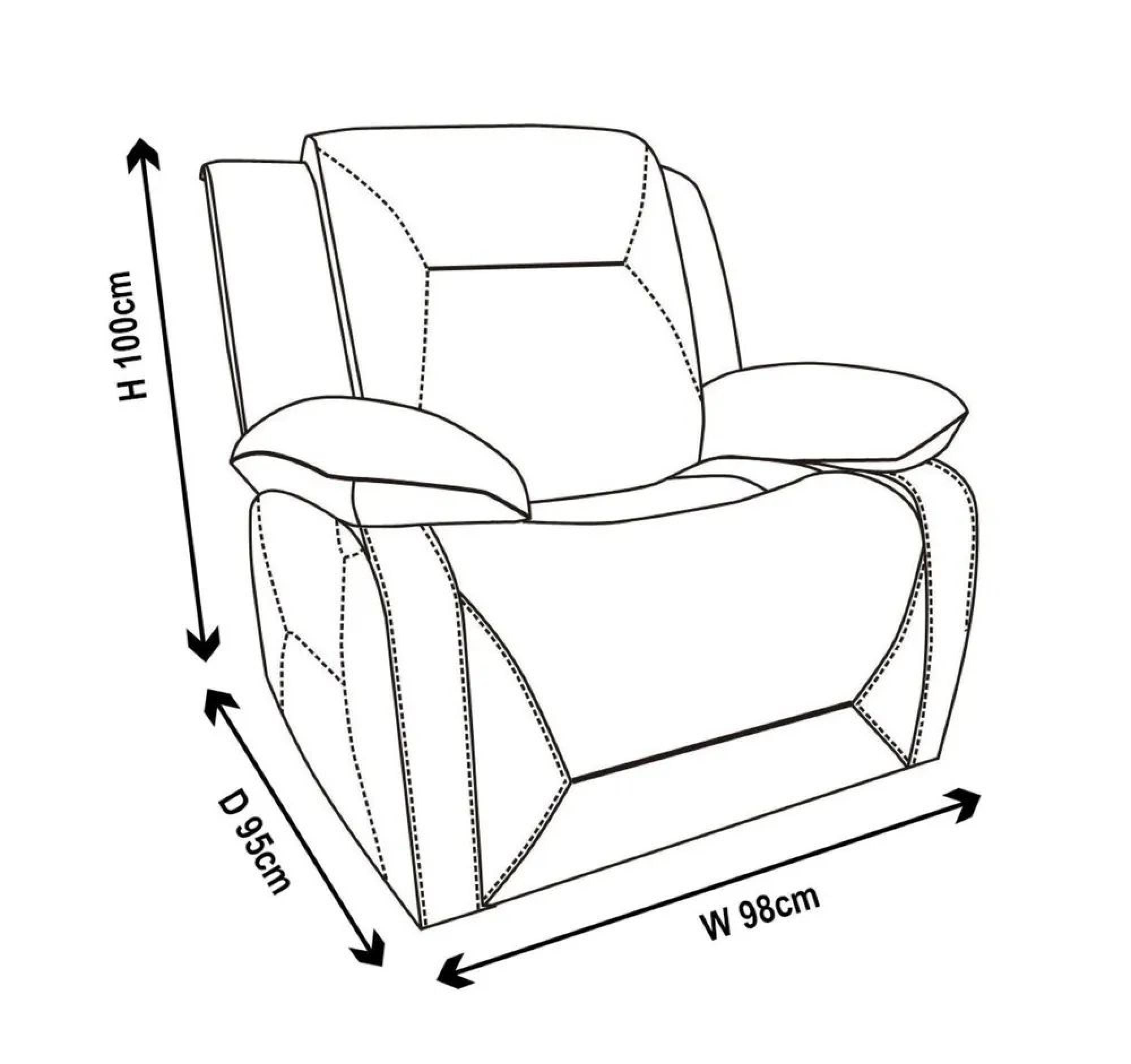 Athena Recliner Armchair - Dark Brown Leather