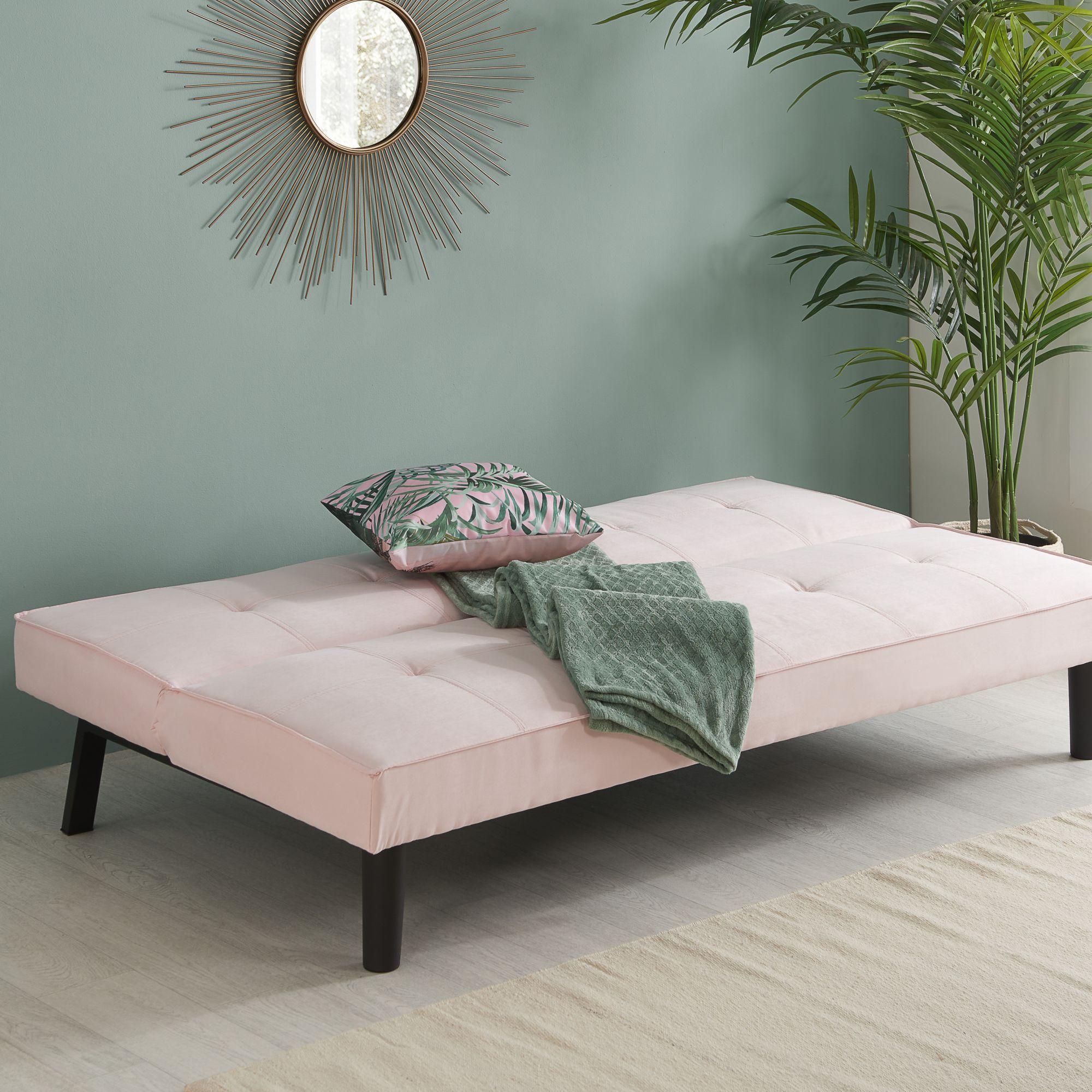 Aurora Sofa Bed - Blush Pink Fabric