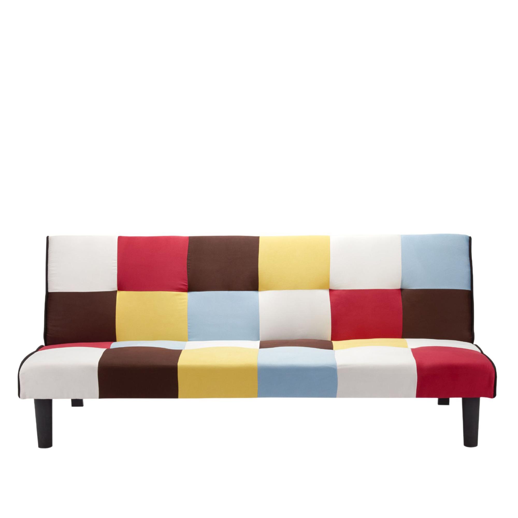 Aurora Sofa Bed - Rainbow Patchwork Fabric