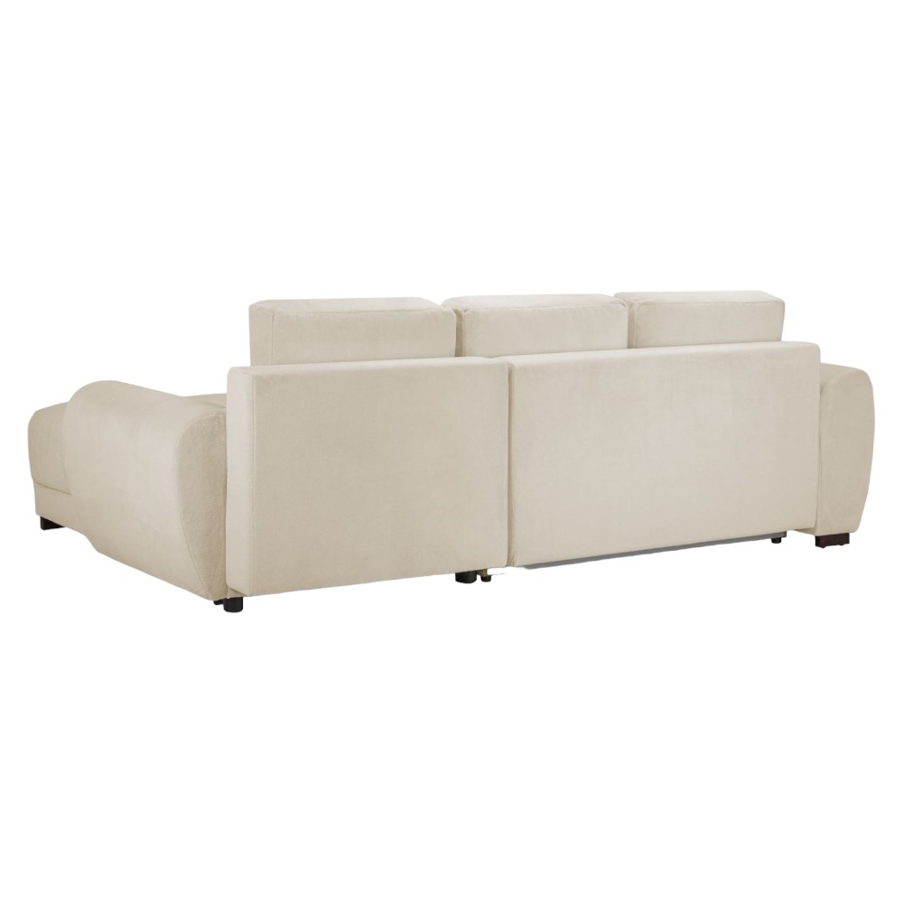 Azzuro Universal Corner Sofa Bed - Cream - Storage