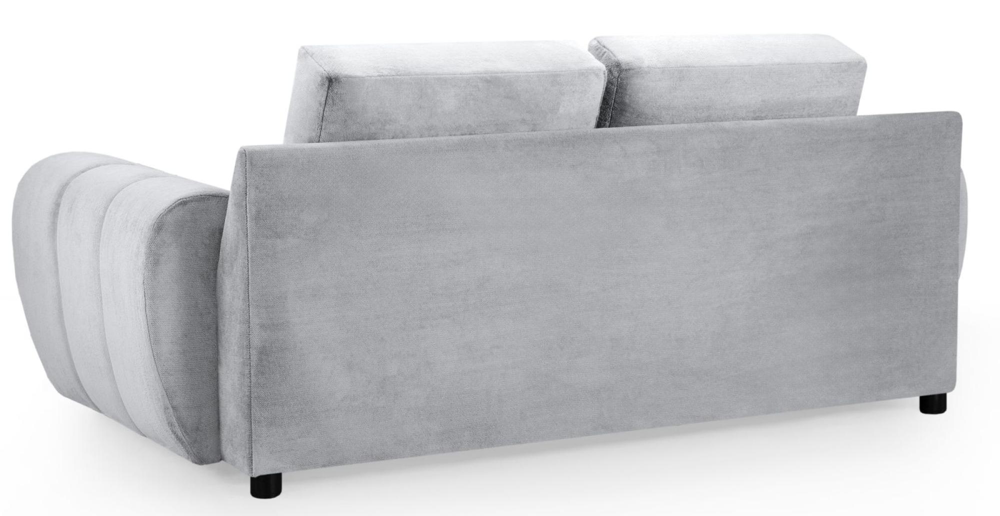 Azzuro Sofa - Grey Velvet Fabric - 2 Seater