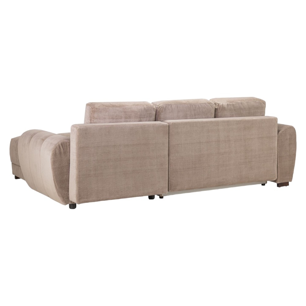 Azzuro Universal Corner Sofa Bed - Mocha - Storage