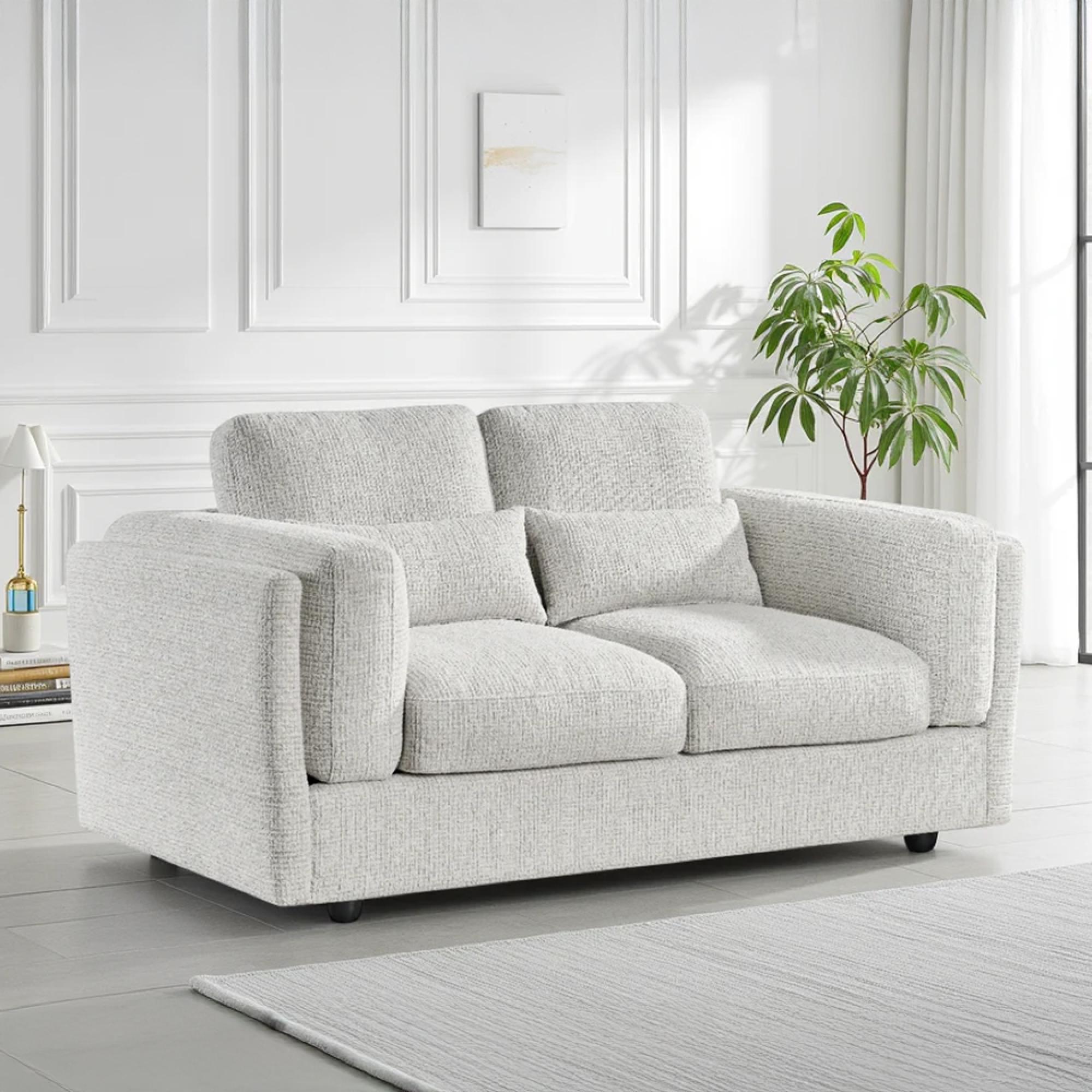 Bari Sofa - Beige Fabric - 2 Seater