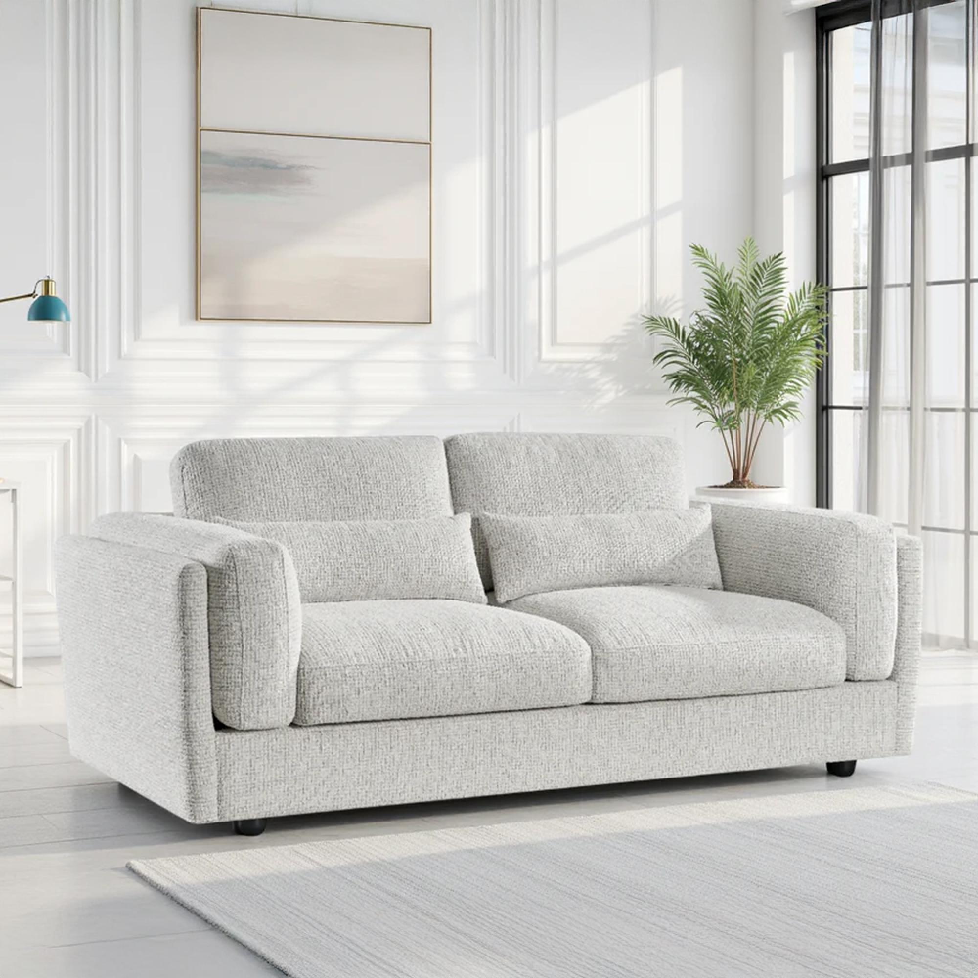 Bari Sofa - Beige Fabric - 3 Seater