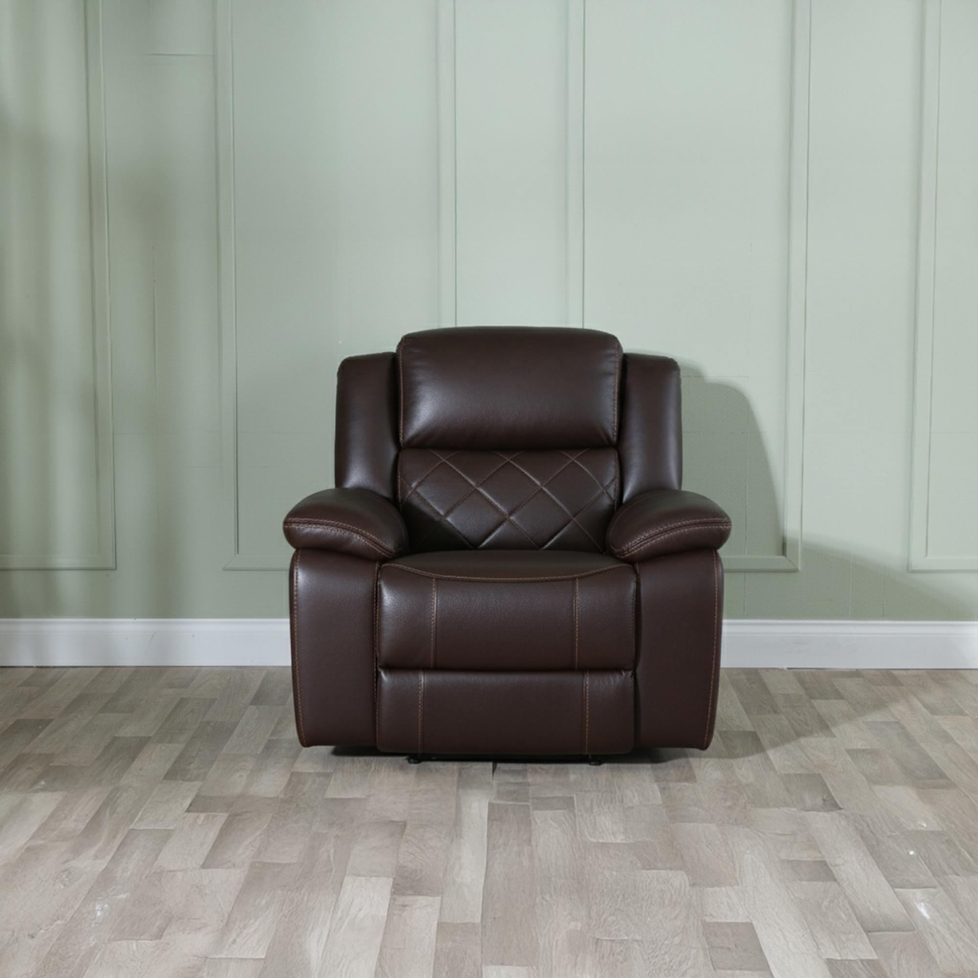 Bentley Recliner Armchair - Brown Leather