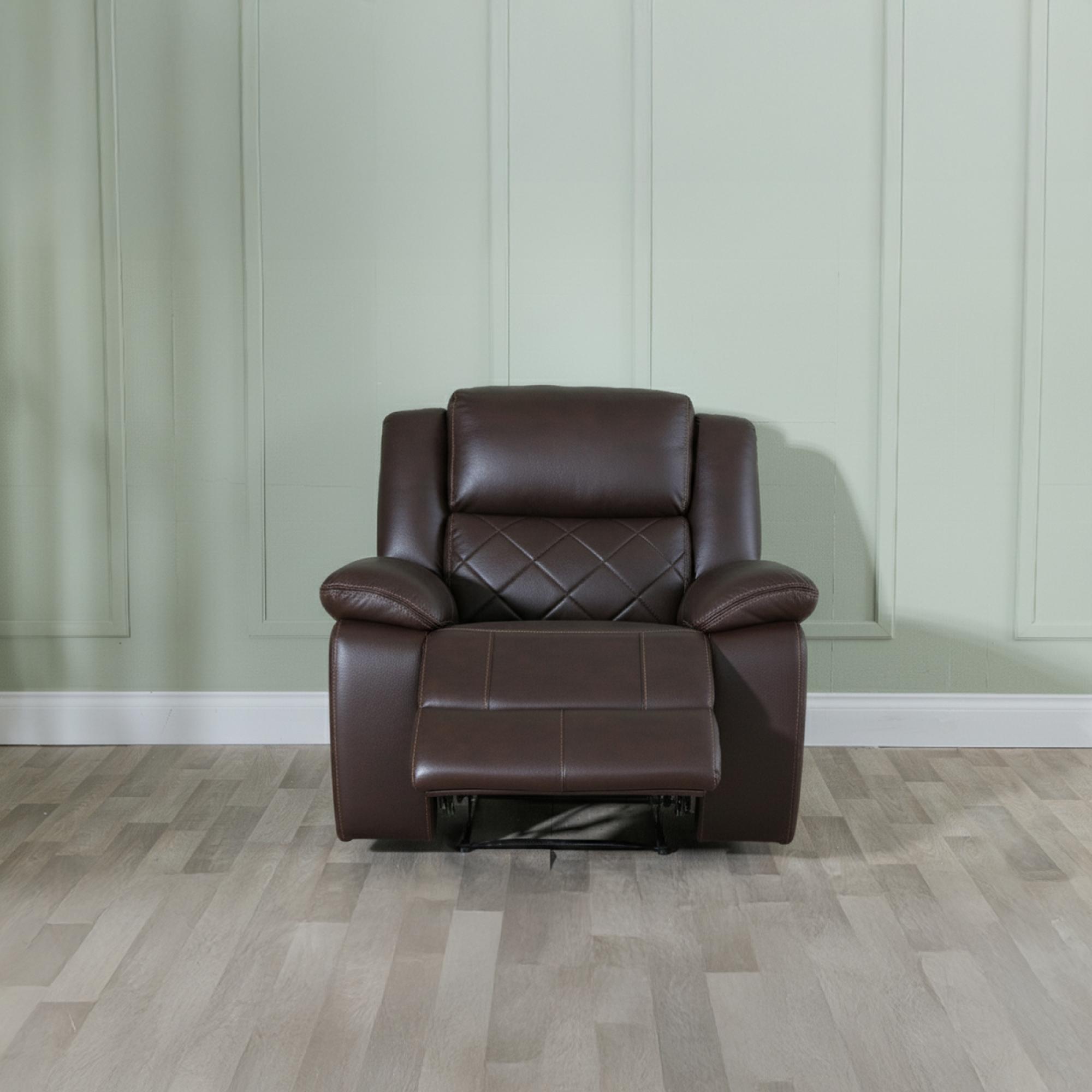 Bentley Recliner Sofa Set - Brown Leather