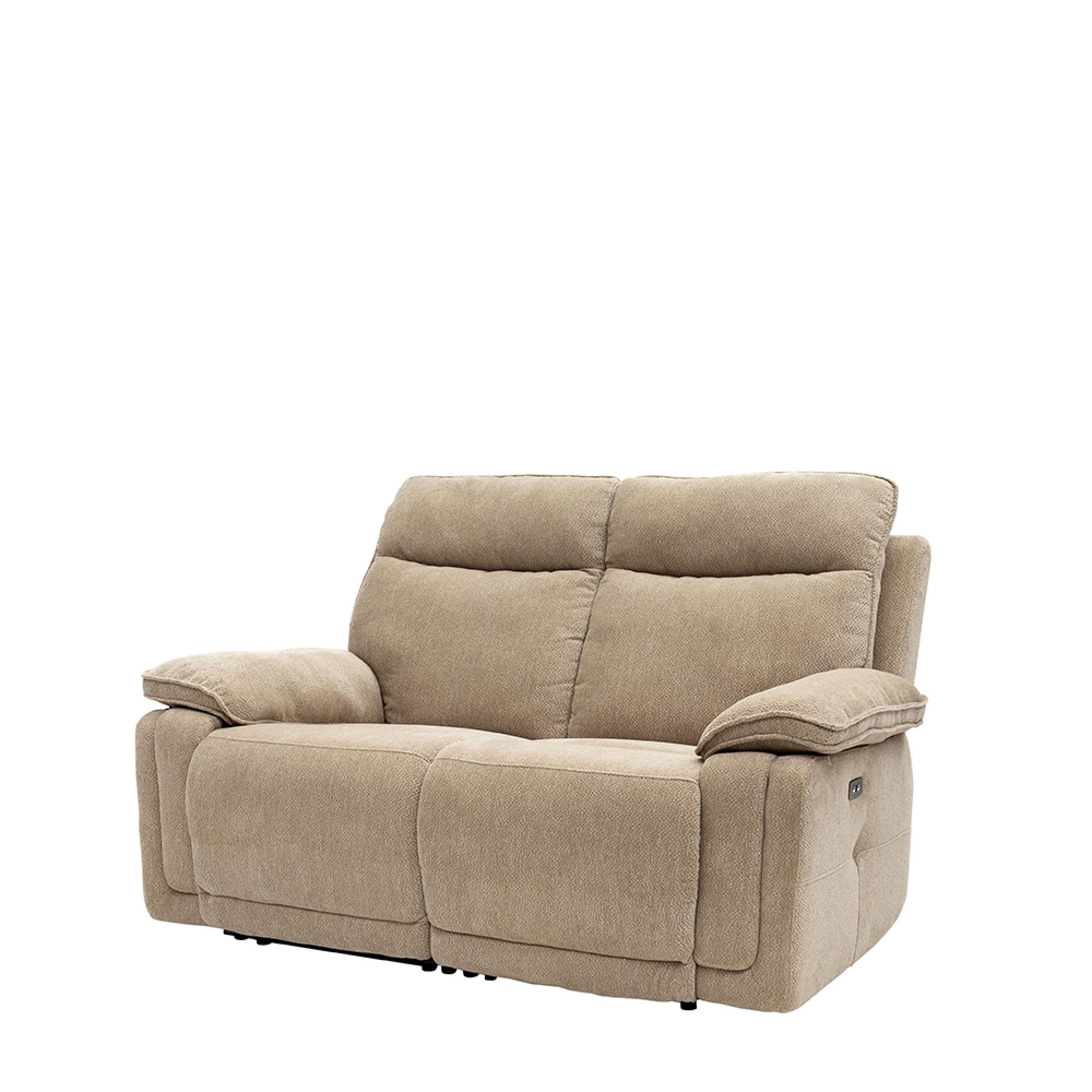 Cadenza Sofa - 2 Seater - Electric Recliner - Camel Fabric