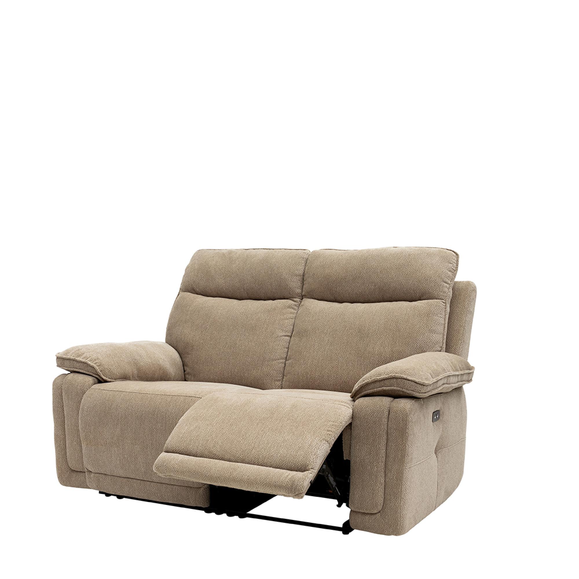 Cadenza Sofa - 2 Seater - Electric Recliner - Camel Fabric