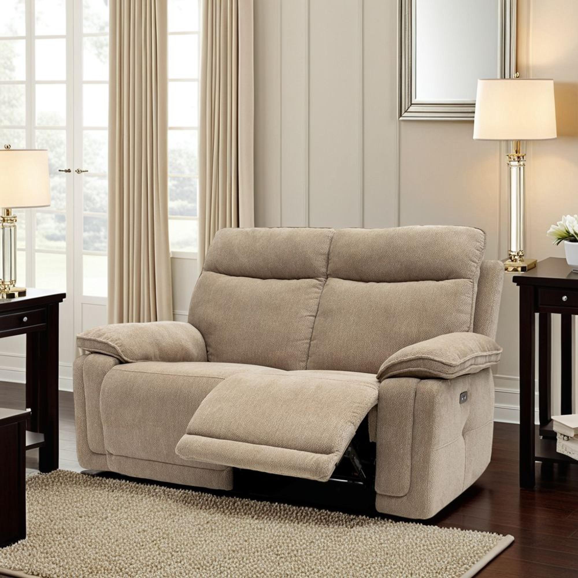 Cadenza Sofa - 2 Seater - Electric Recliner - Camel Fabric