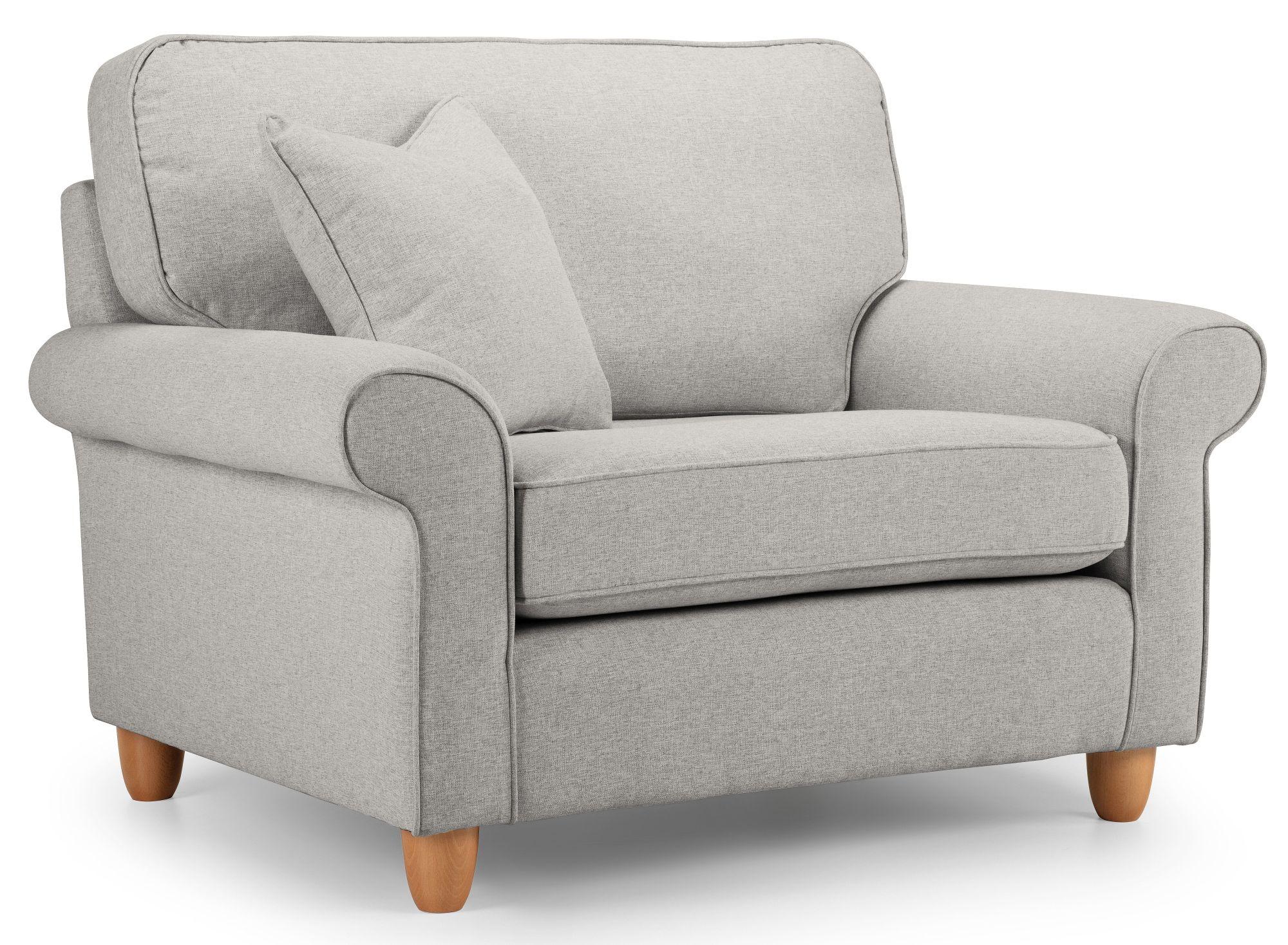 Carina Mink Fabric Sunggles Armchair