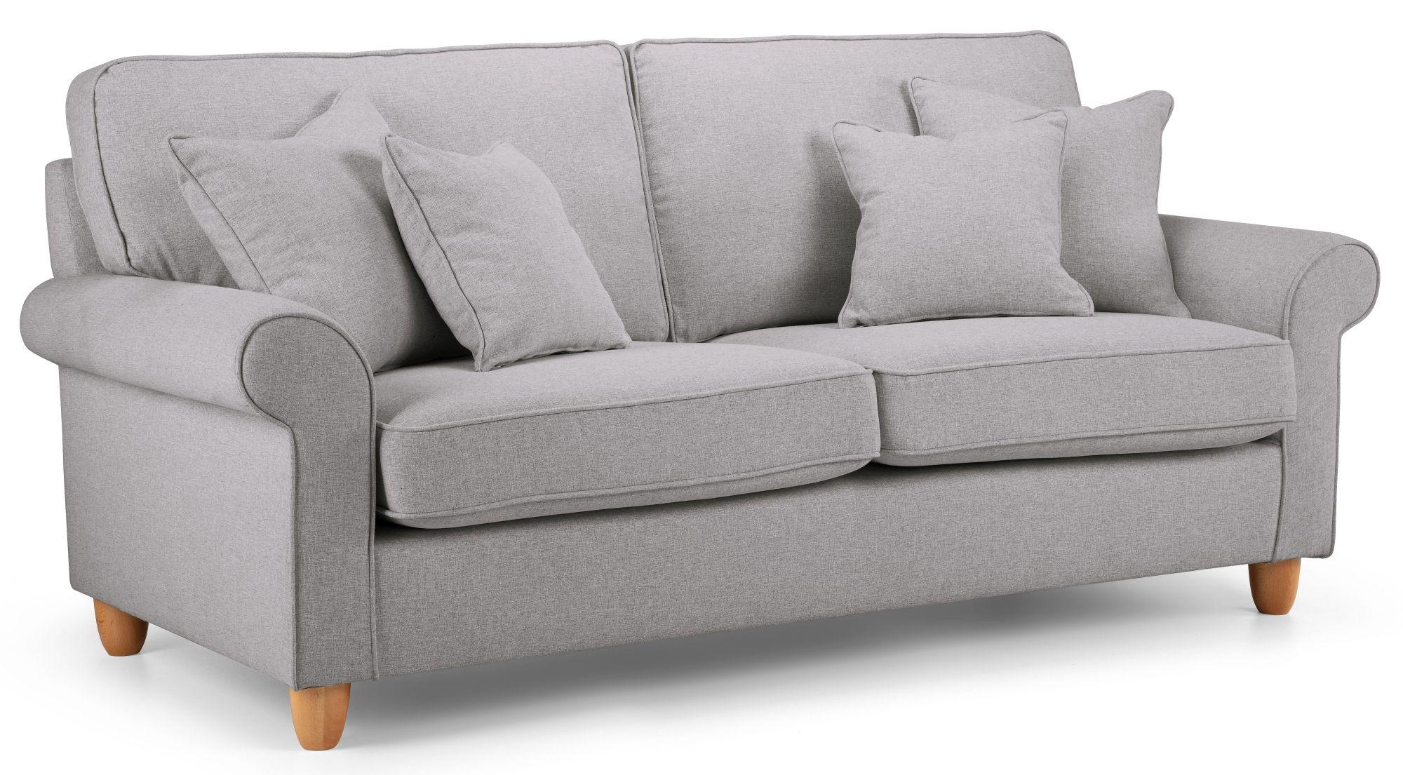 Carina Mushroom Fabric 2.5 Seater Sofa