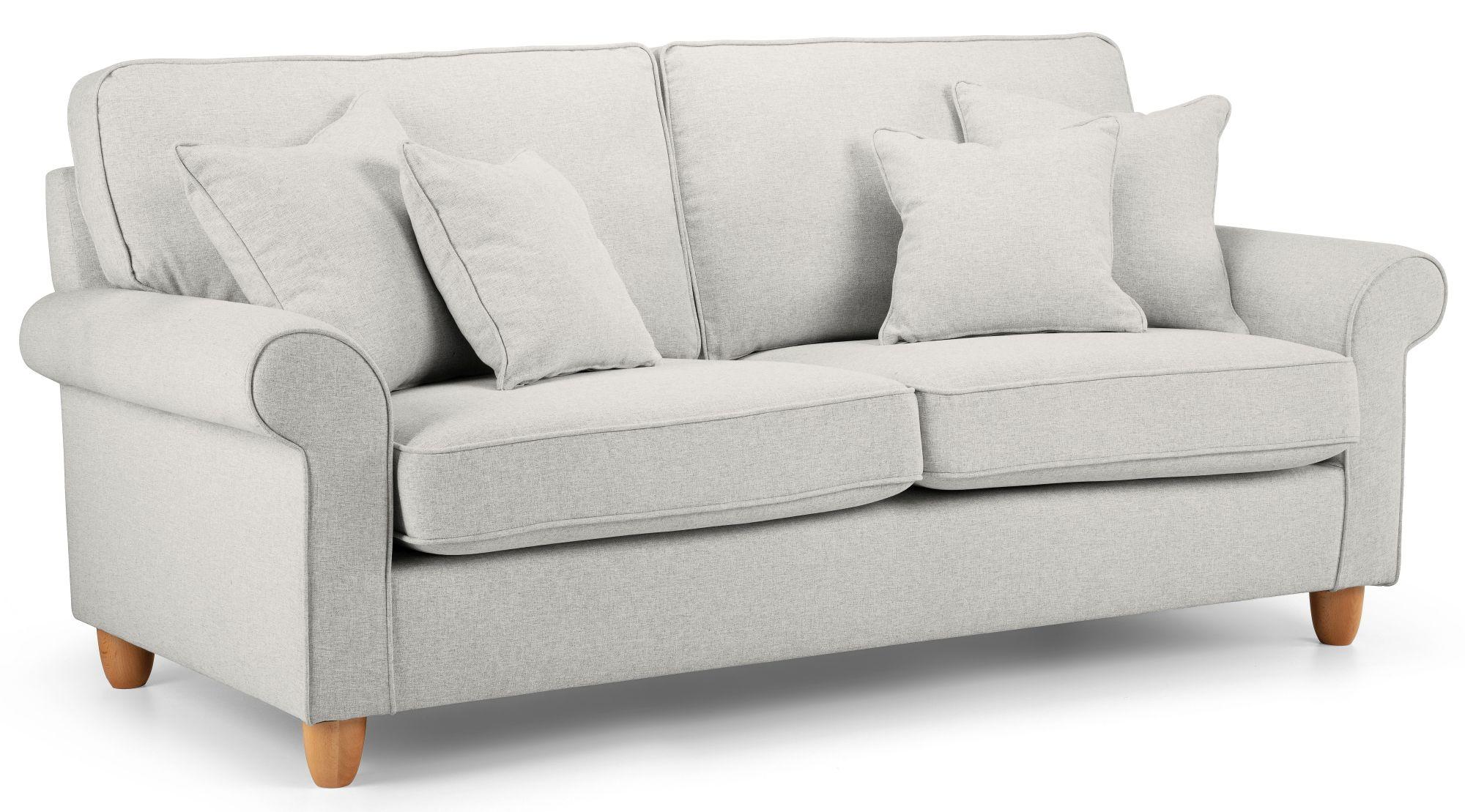 Carina Parchment Fabric 3 Seater Sofa