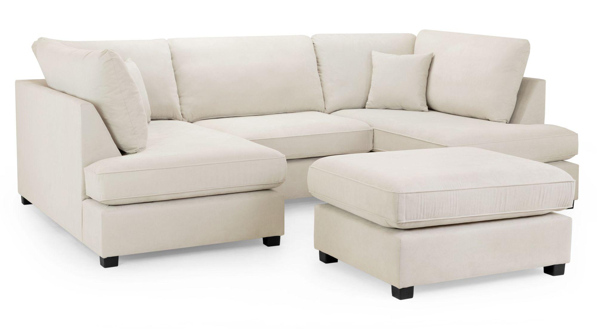 Carnaby U Shape Corner Sofa - Classic Beige Fabric