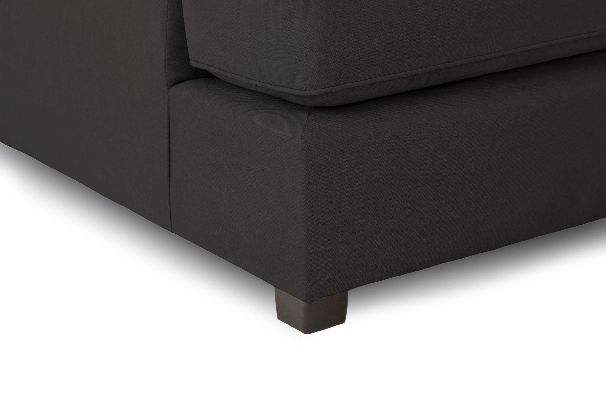 Carnaby U Shape Corner Sofa - Classic Black Fabric