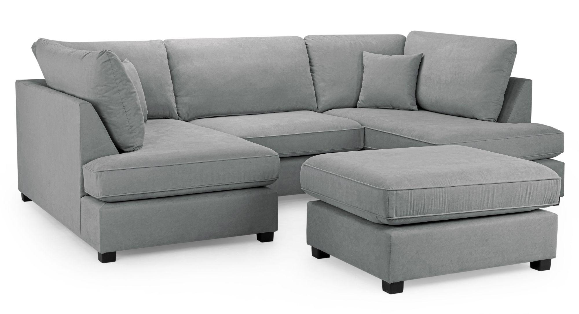 Carnaby U Shape Corner Sofa - Classic Grey Fabric