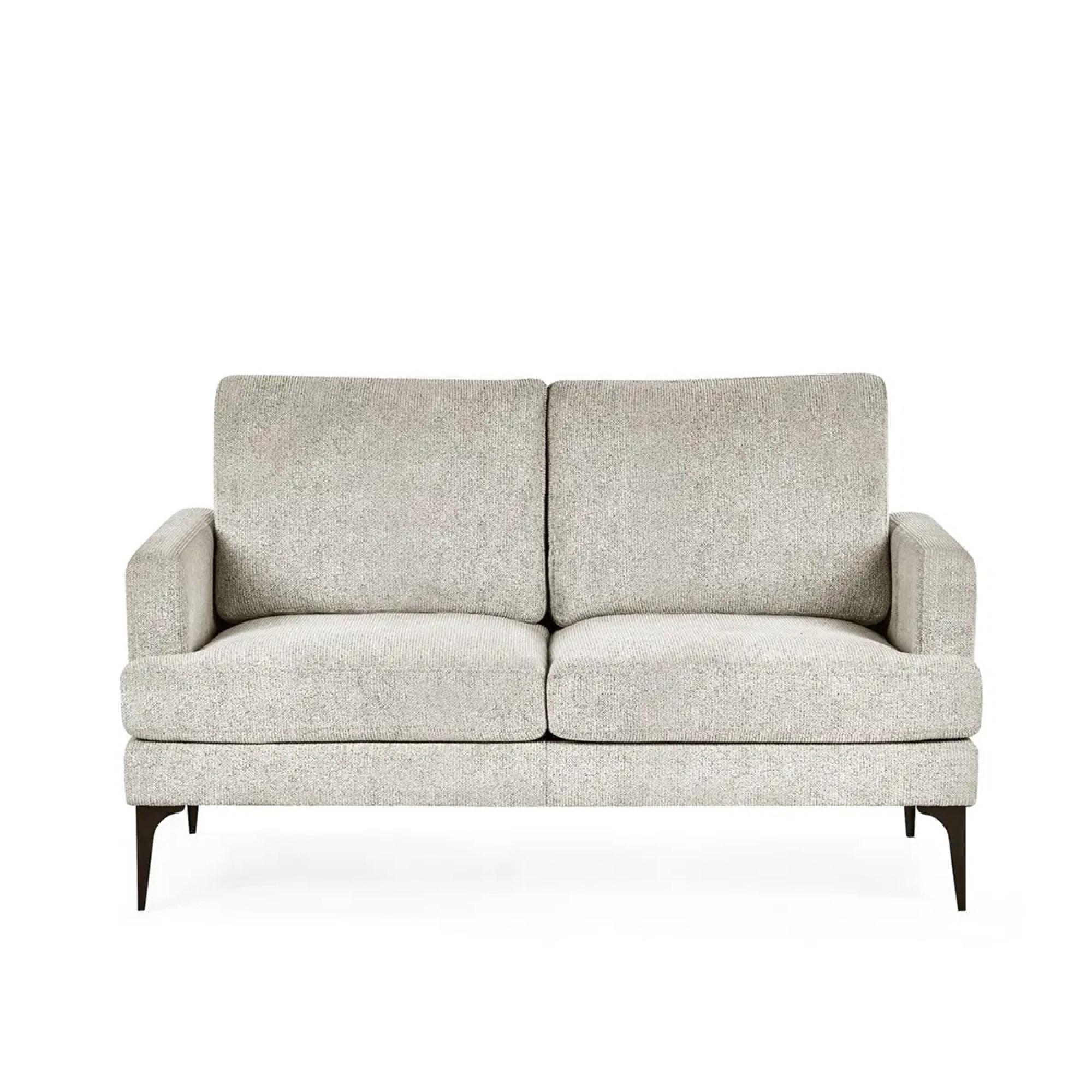 Carrera Oyster Cream Fabric Sofa - 2 Seater