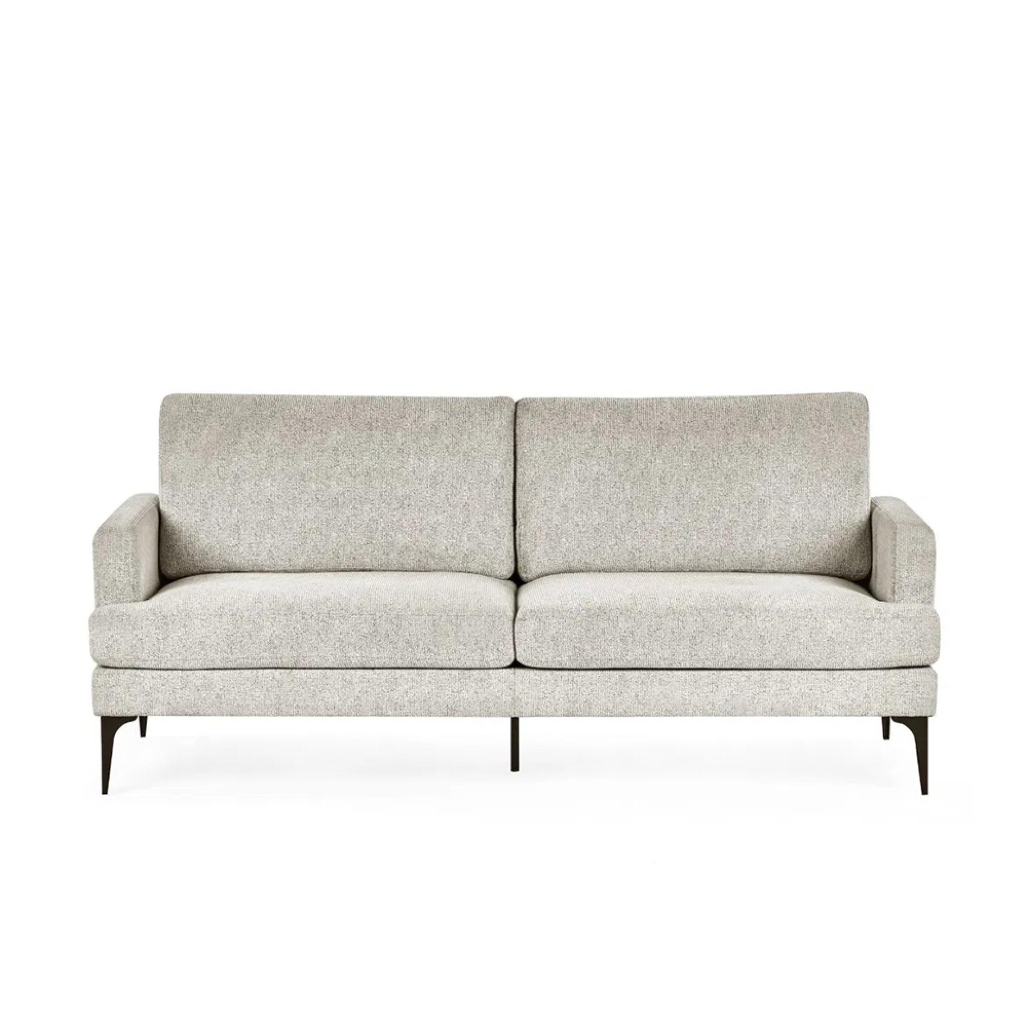 Carrera Oyster Cream Fabric Sofa - 3 Seater