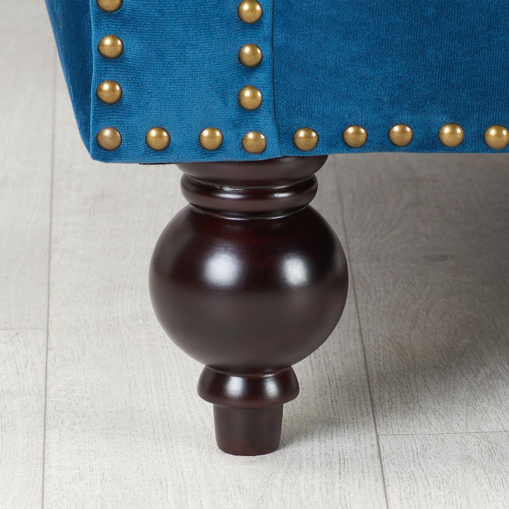 Chester Sofa - 3 Seater - Blue Velvet Fabric