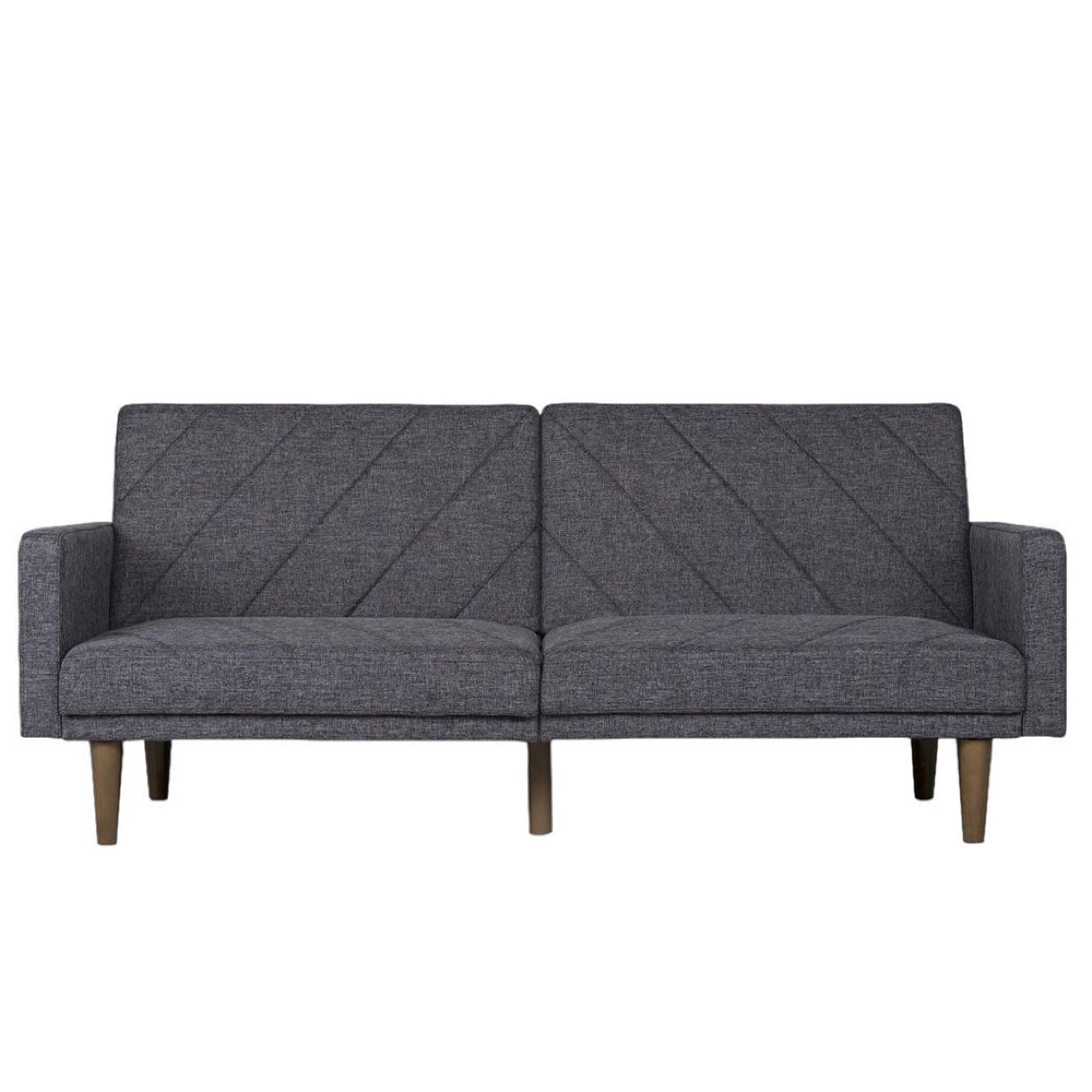 Clearance - Paso Dark Grey Linen Fabric 2 Seater Sofa Bed - 2110429UK - FSS16466