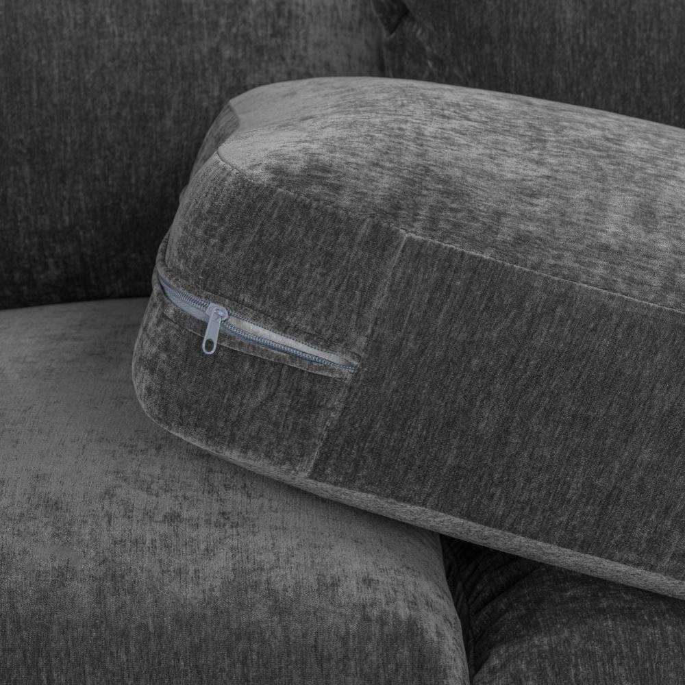 Colbee Large Corner Sofa - Grey Fabric