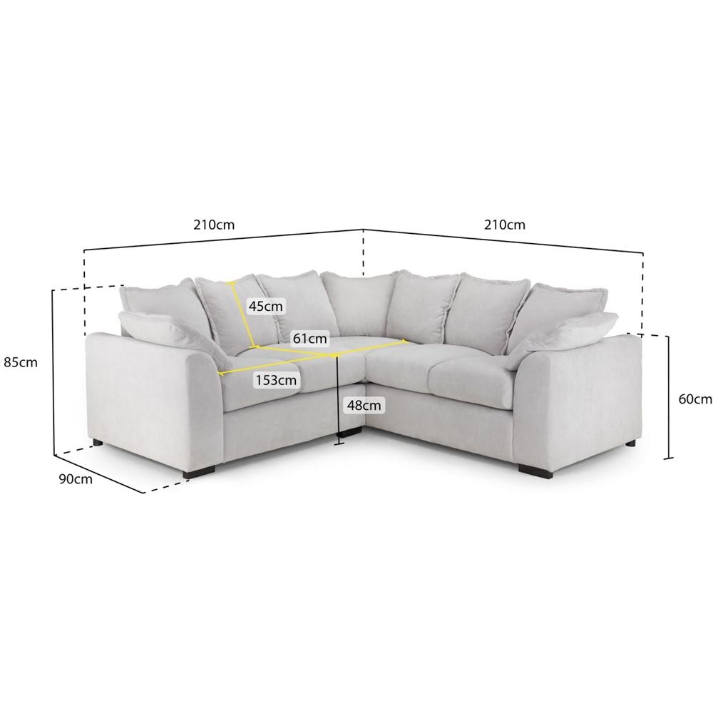 Colbee Large Corner Sofa - Grey Fabric