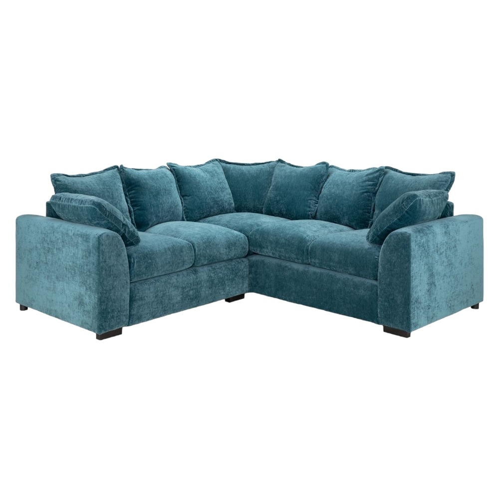 Colbee Large Corner Sofa - Teal Fabric