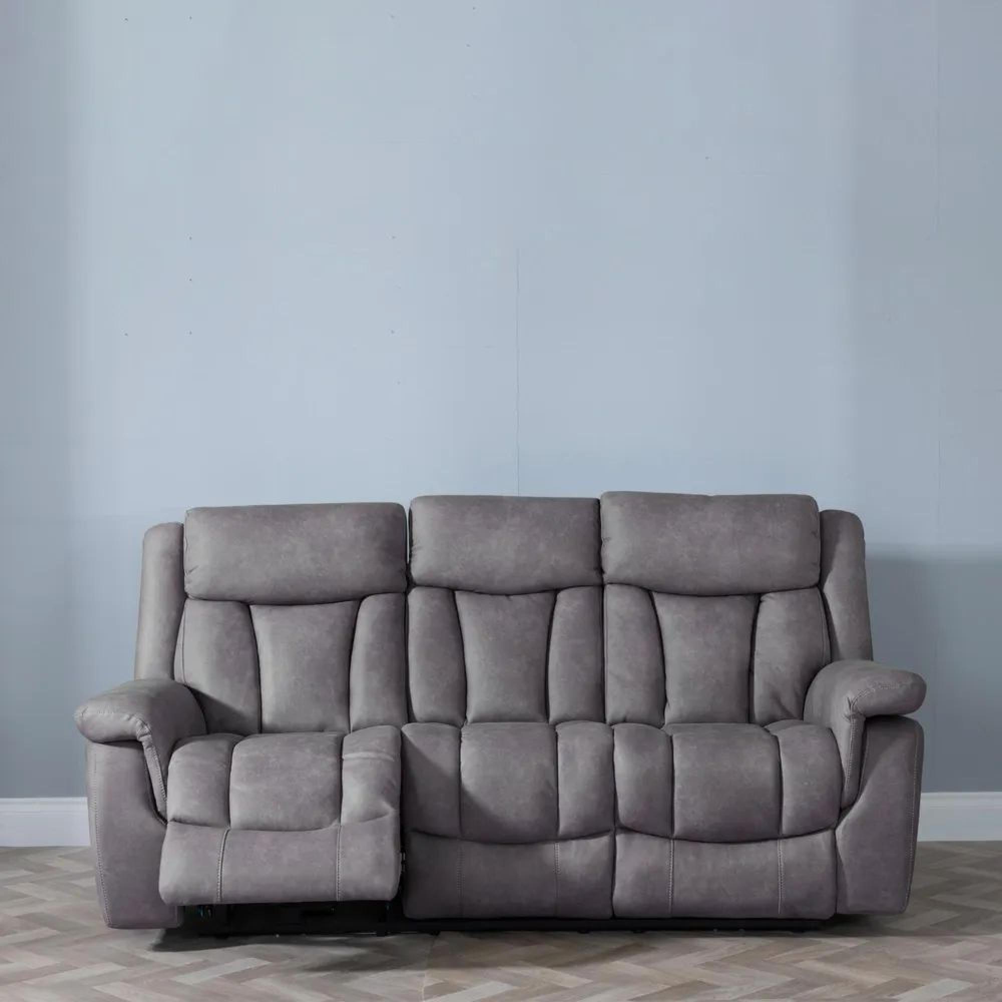 Dylan Electric Recliner Sofa Set - 3+2+1 - Grey Fabric