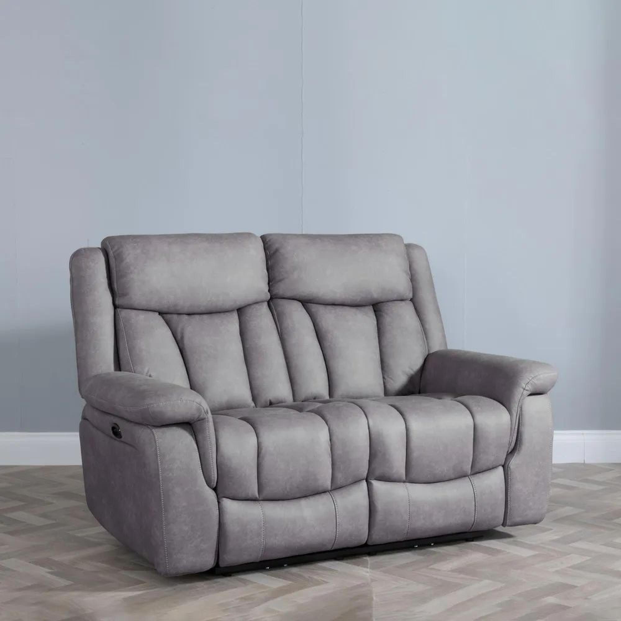Dylan Electric Recliner Sofa Set - 3+2+1 - Grey Fabric