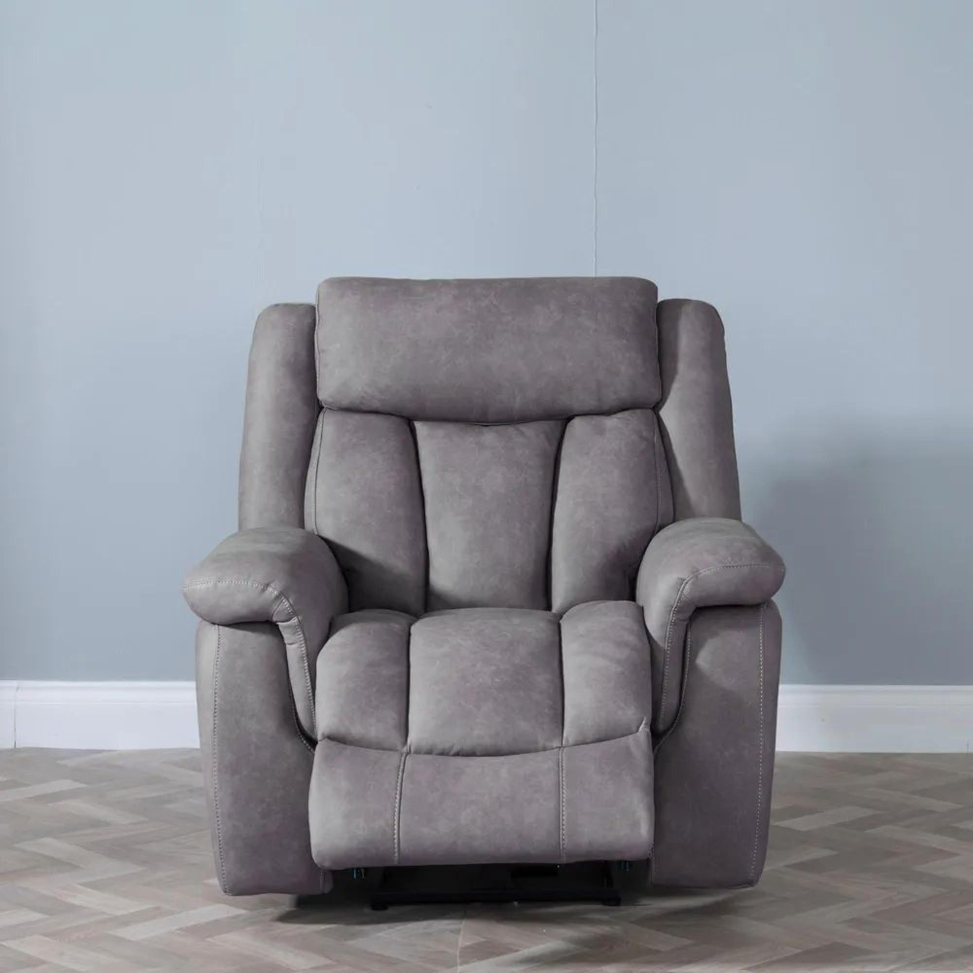 Dylan Electric Recliner Sofa Set - 3+2+1 - Grey Fabric