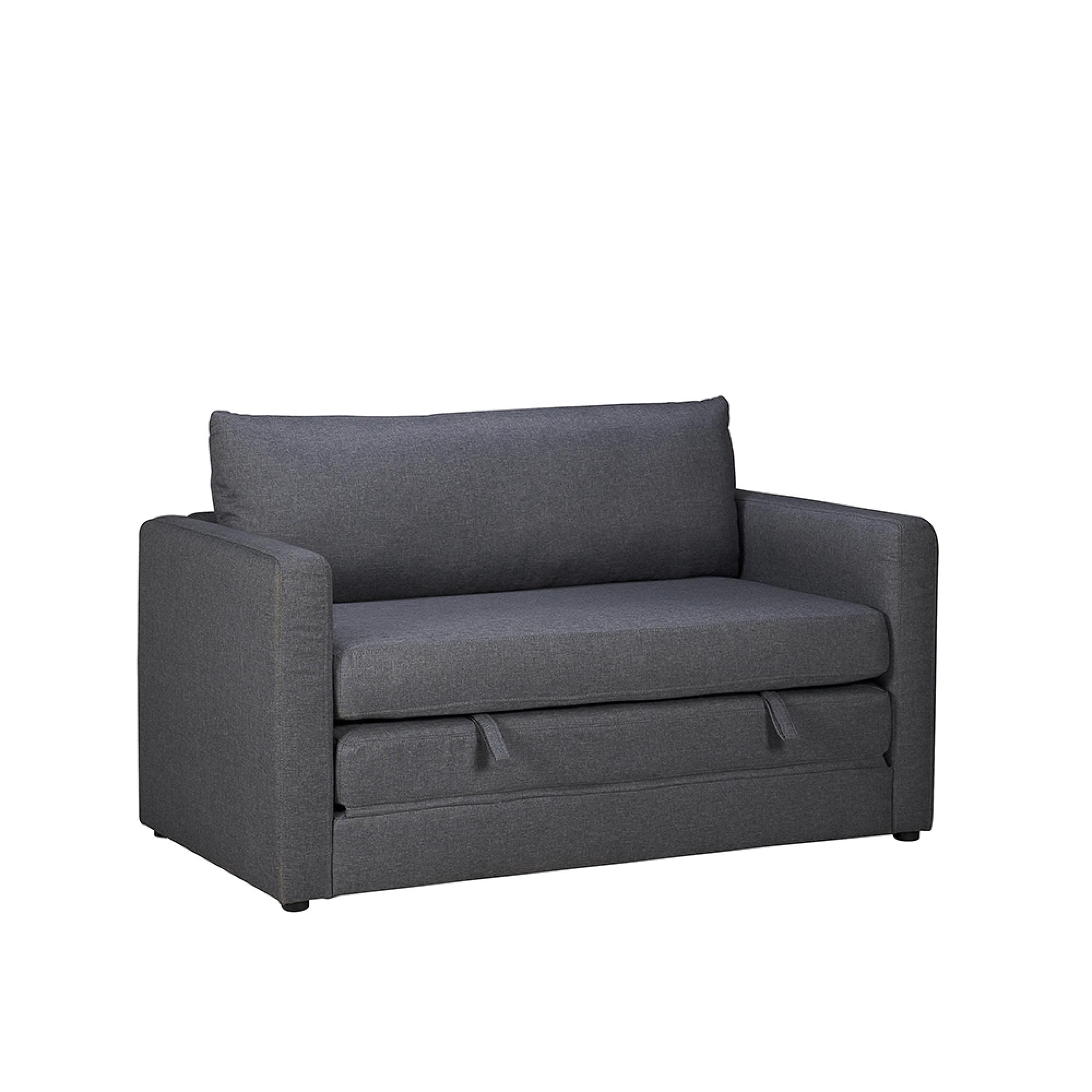 Eli Small Pull-Out Sofa Bed - 2 Seater - Grey Fabric