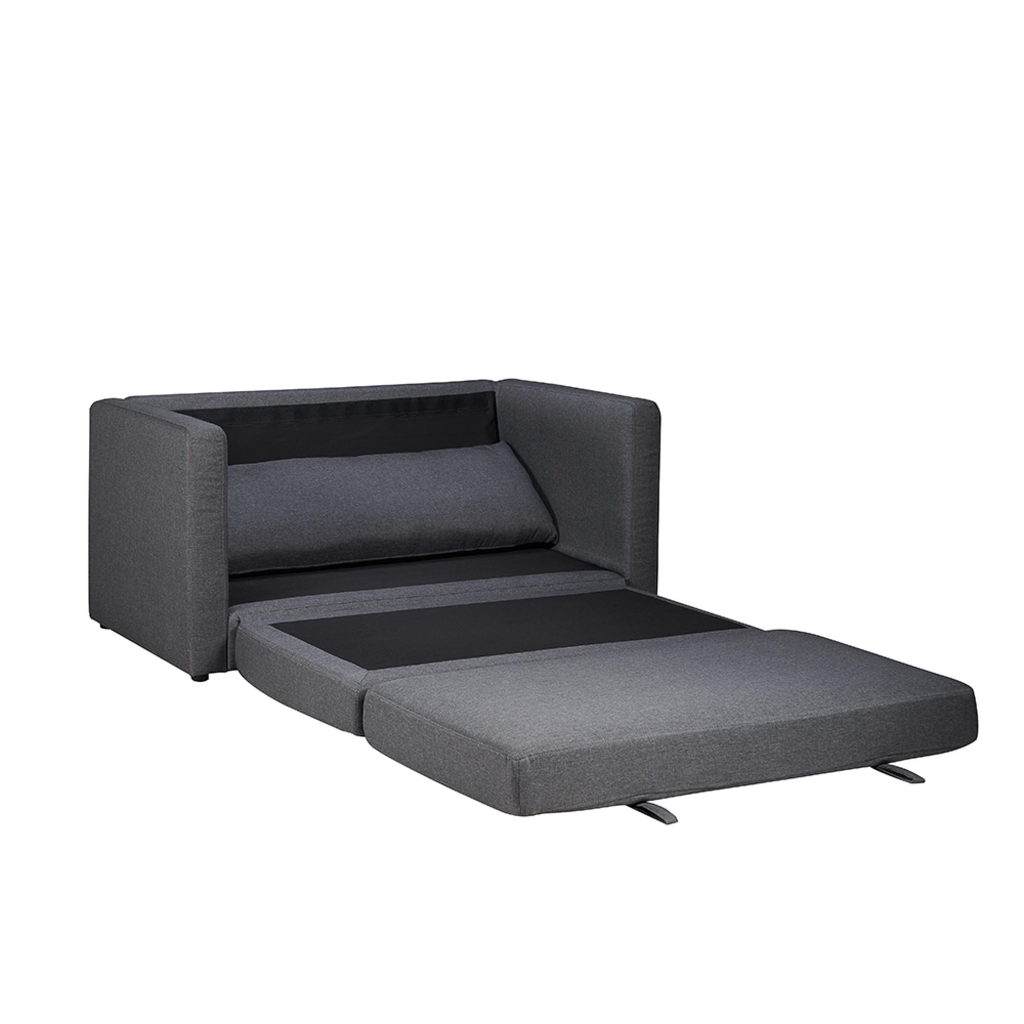 Eli Small Pull-Out Sofa Bed - 2 Seater - Grey Fabric