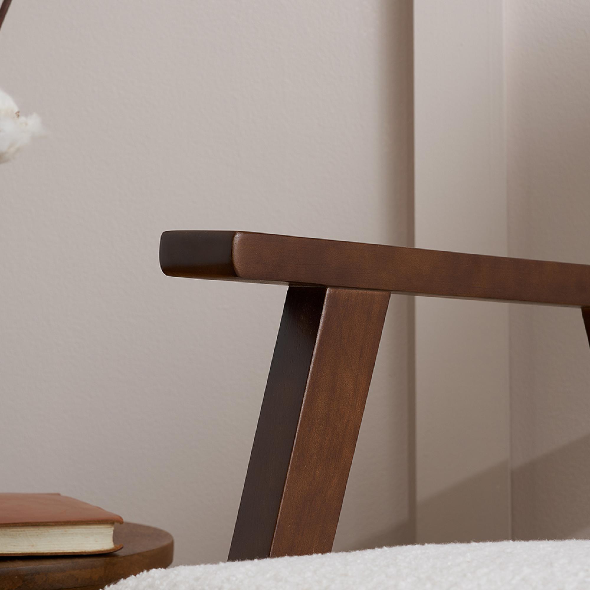 Ellwood Armchair - White Boucle Fabric