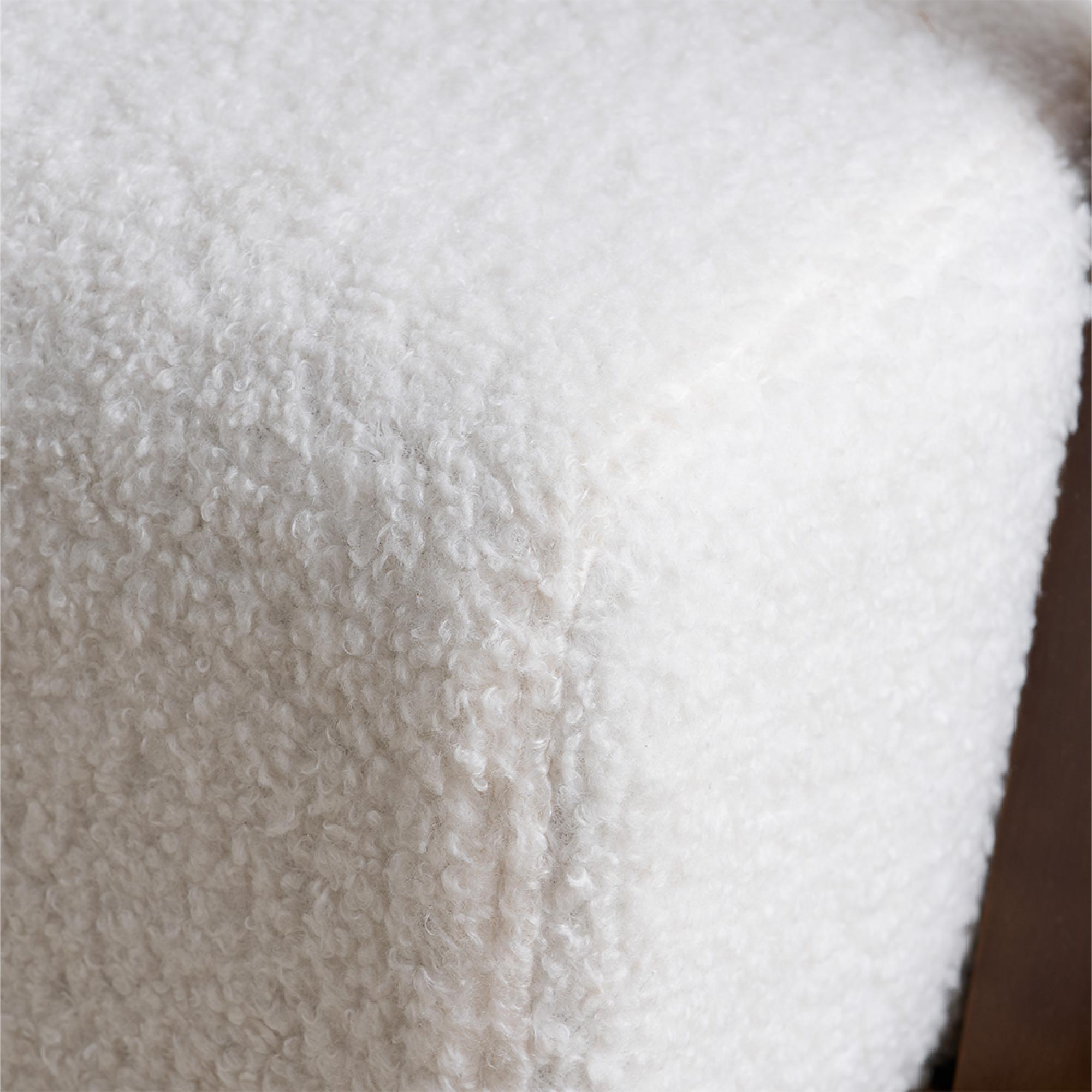 Ellwood Armchair - White Boucle Fabric