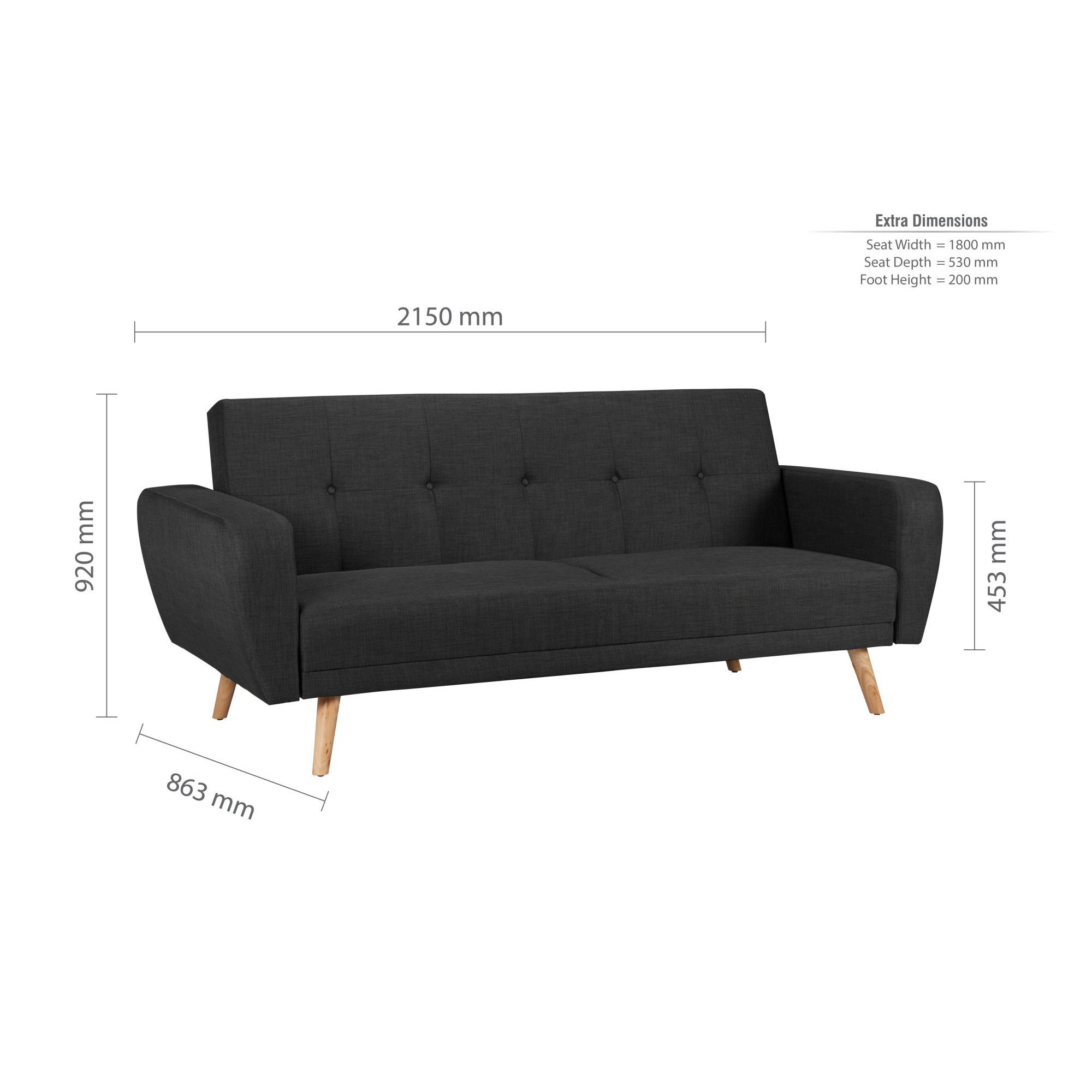 Farrow Sofa Bed - 3 Seater - Grey Fabric