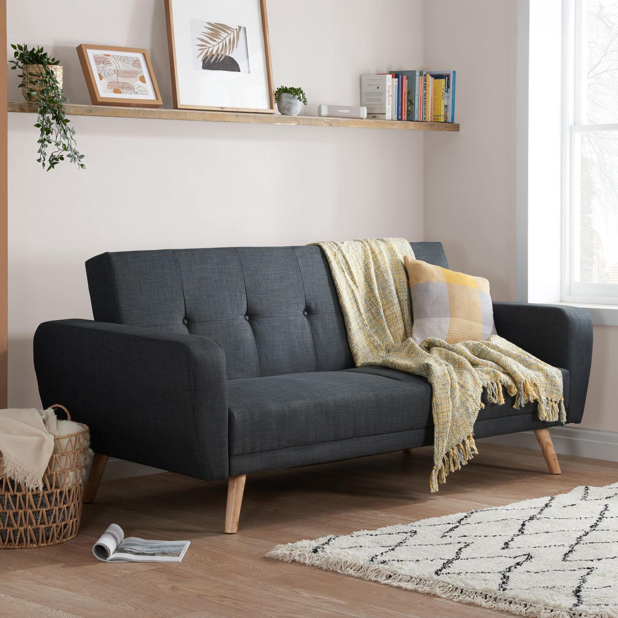 Farrow Sofa Bed - 3 Seater - Grey Fabric