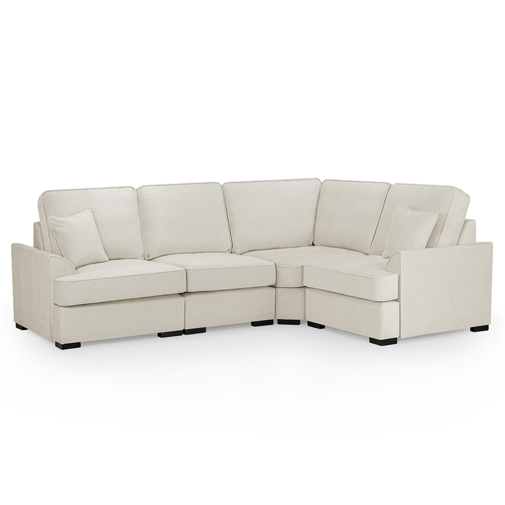Funk Corner Sofa - Beige Fabric - LHF