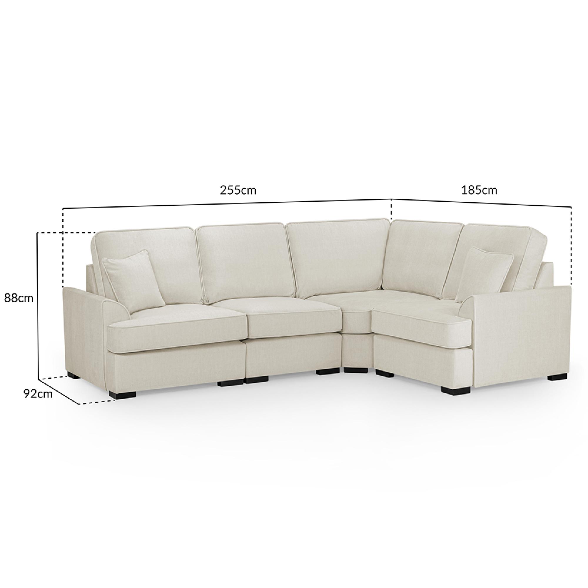 Funk Corner Sofa - Beige Fabric - LHF