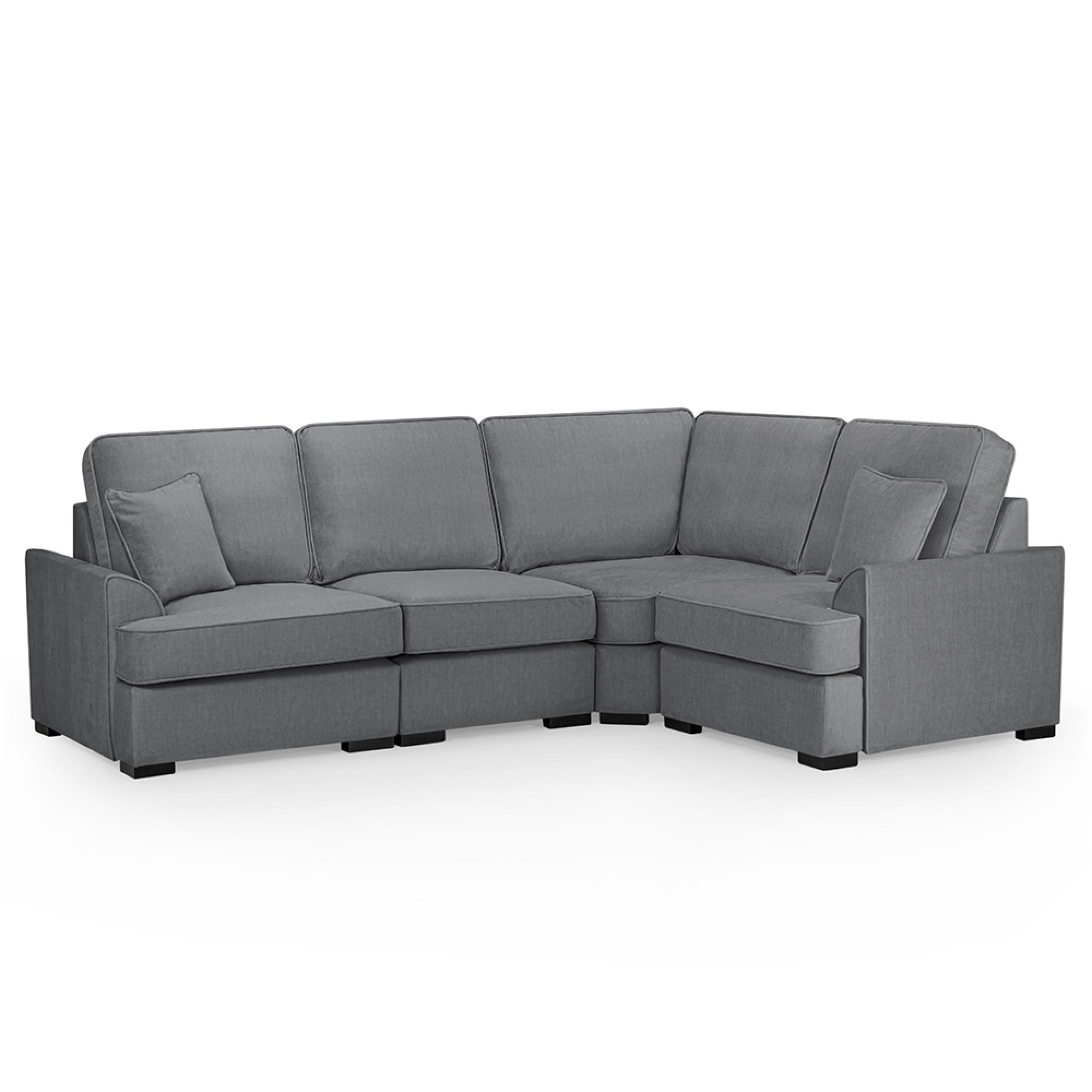 Funk Corner Sofa - Grey Fabric - LHF