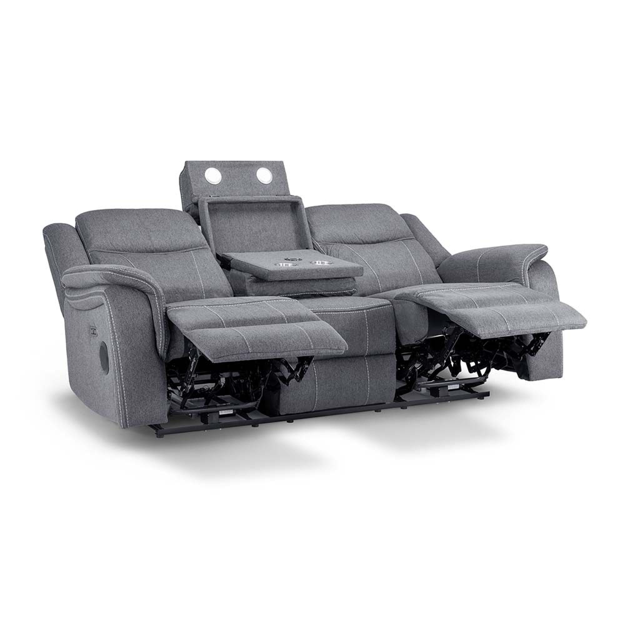 Galaxy Sofa - Tech Grey Fabric - 3 Seater