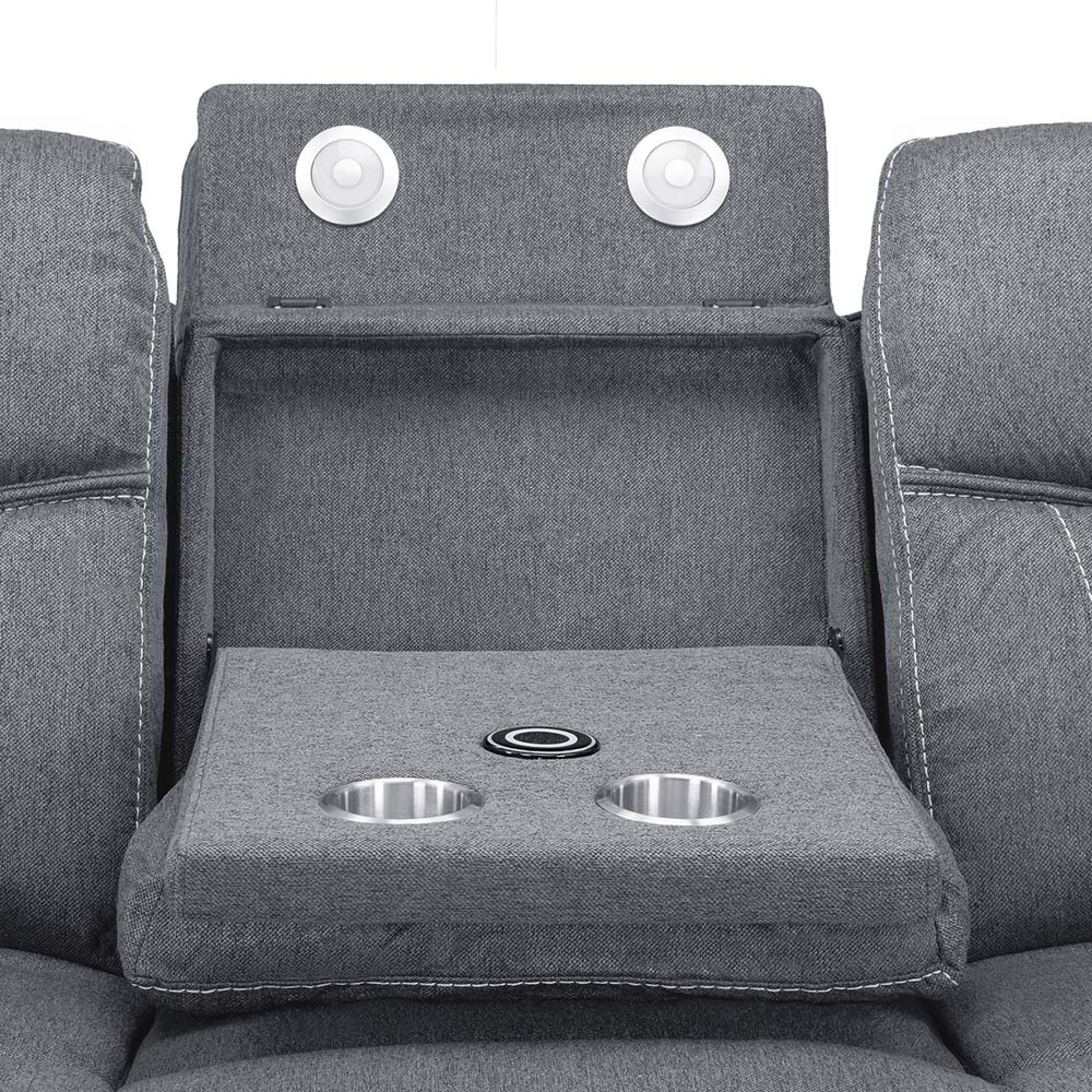 Galaxy Sofa - Tech Grey Fabric - 3 Seater