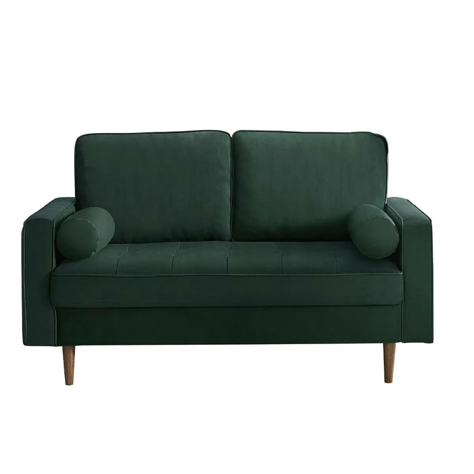 Henley Green Velvet Fabric Sofa - 2 Seater
