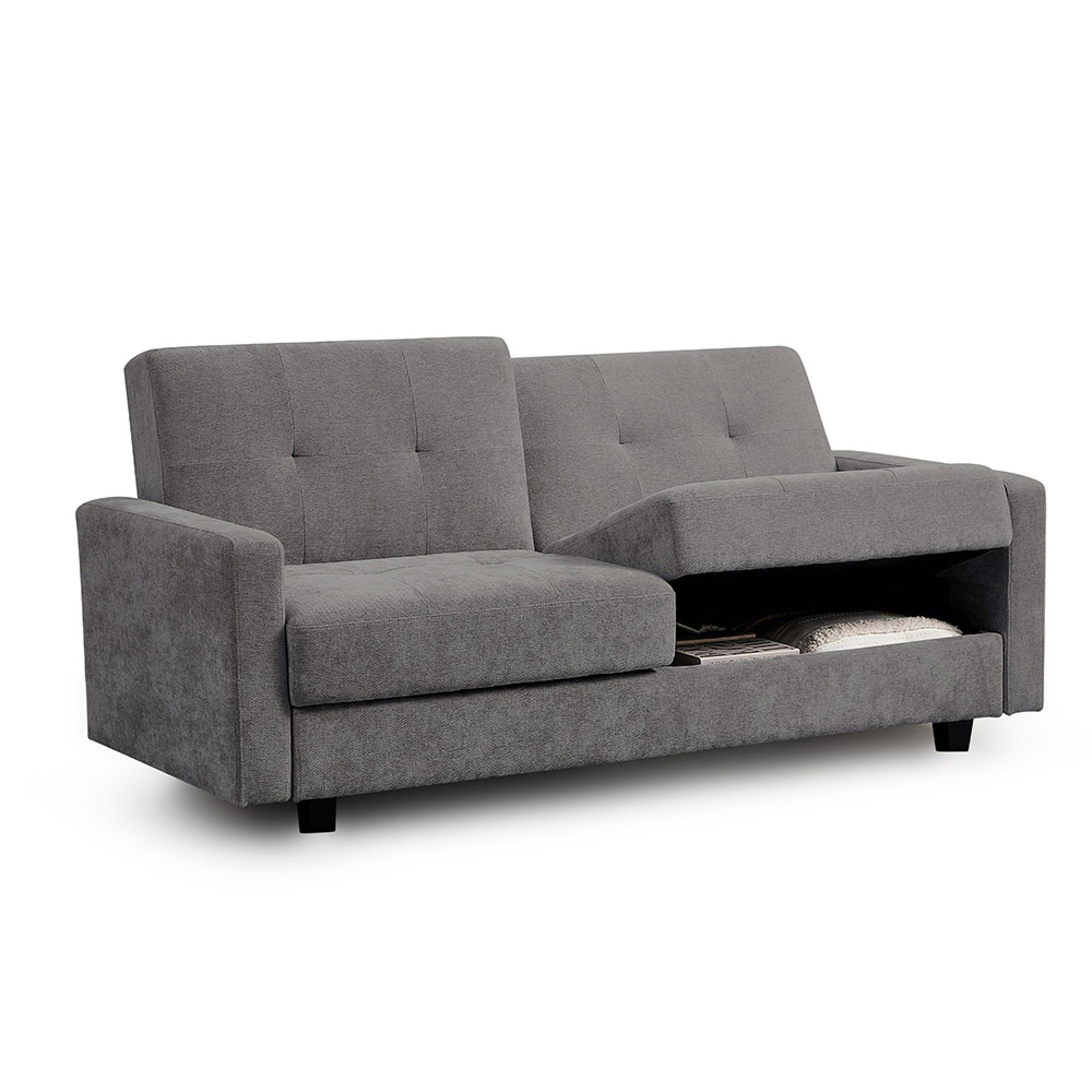 Hive Click Clack Sofa Bed - Grey Fabric - 3 Seater